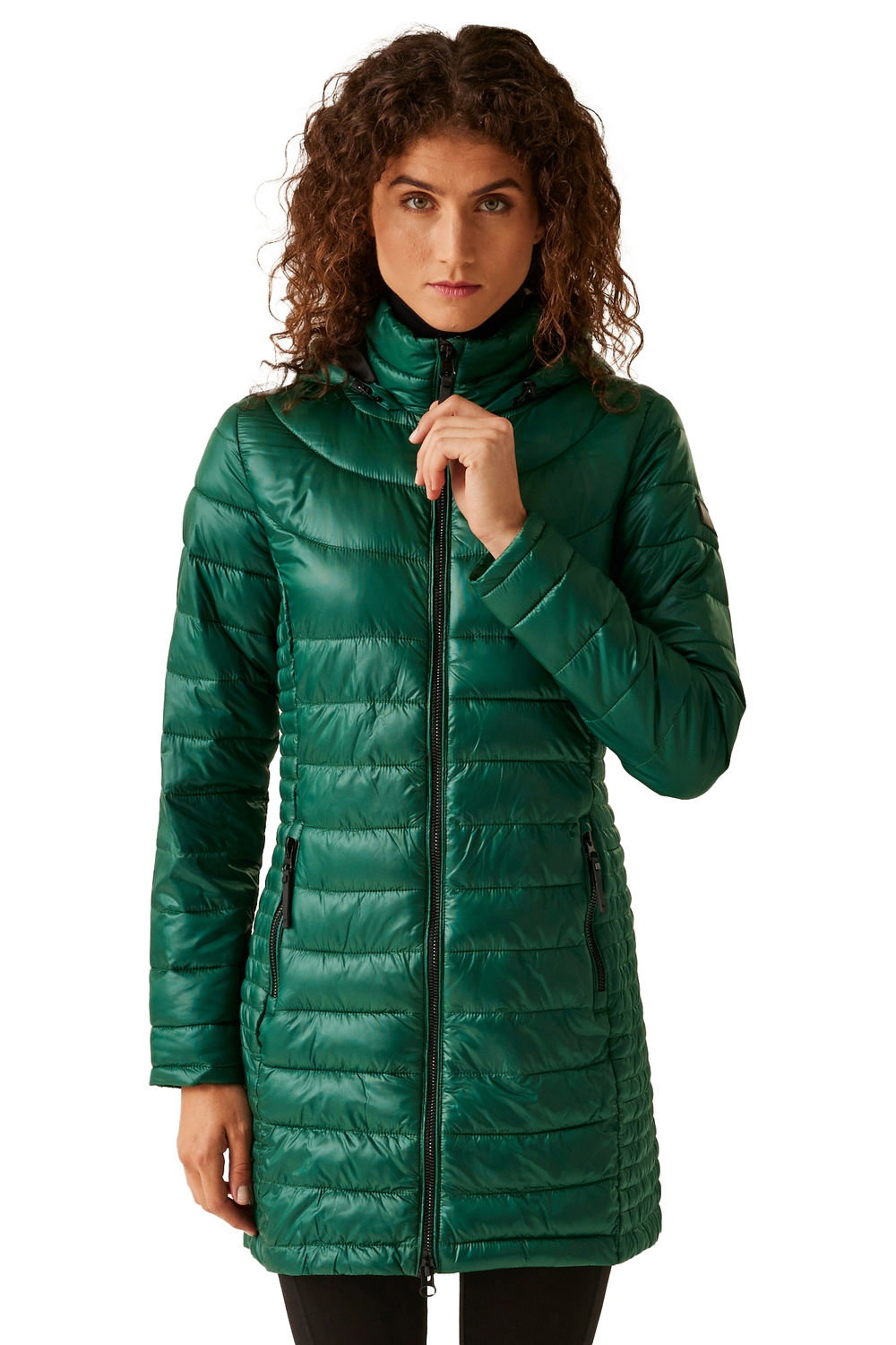 Dark Green Regatta Dark Green Andel IV Quilted Baffled Jacket, Image 4 of 4
