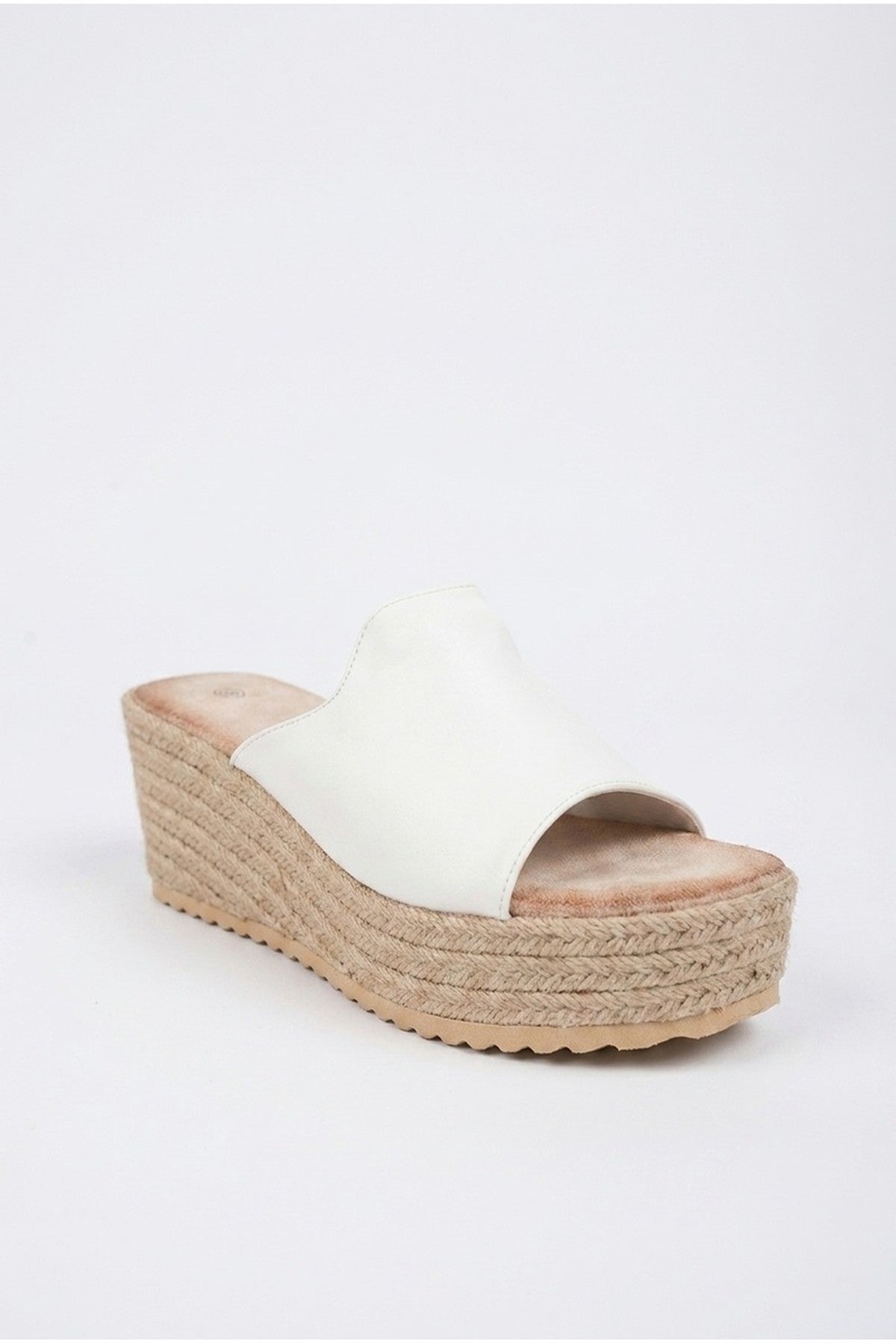 White iKrush White Rosa Womens Espadrille Wedge Sandals, Image 3 of 4