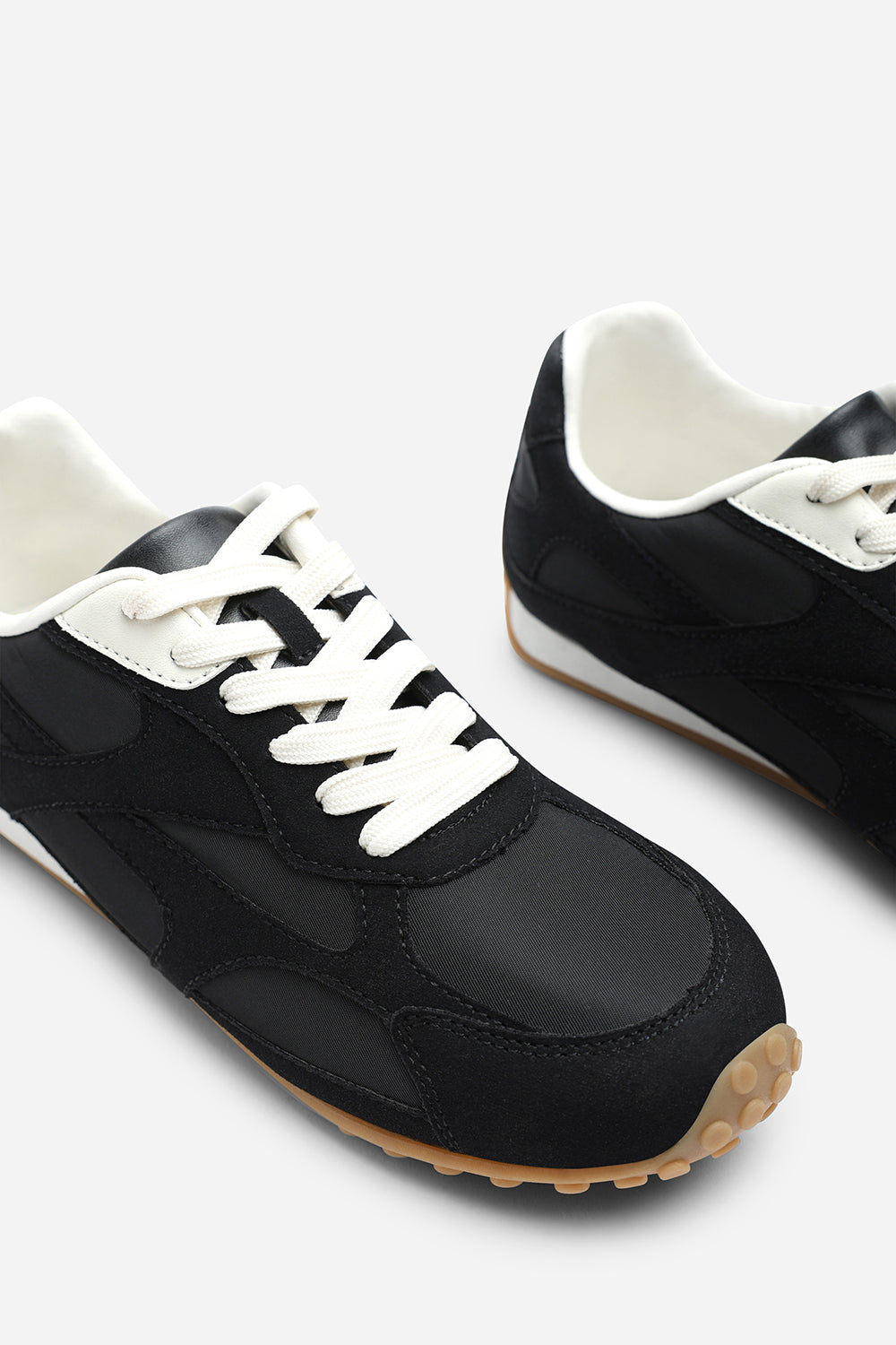 Black Marleigh Suede Retro Runner Trainer, Image 5 of 6