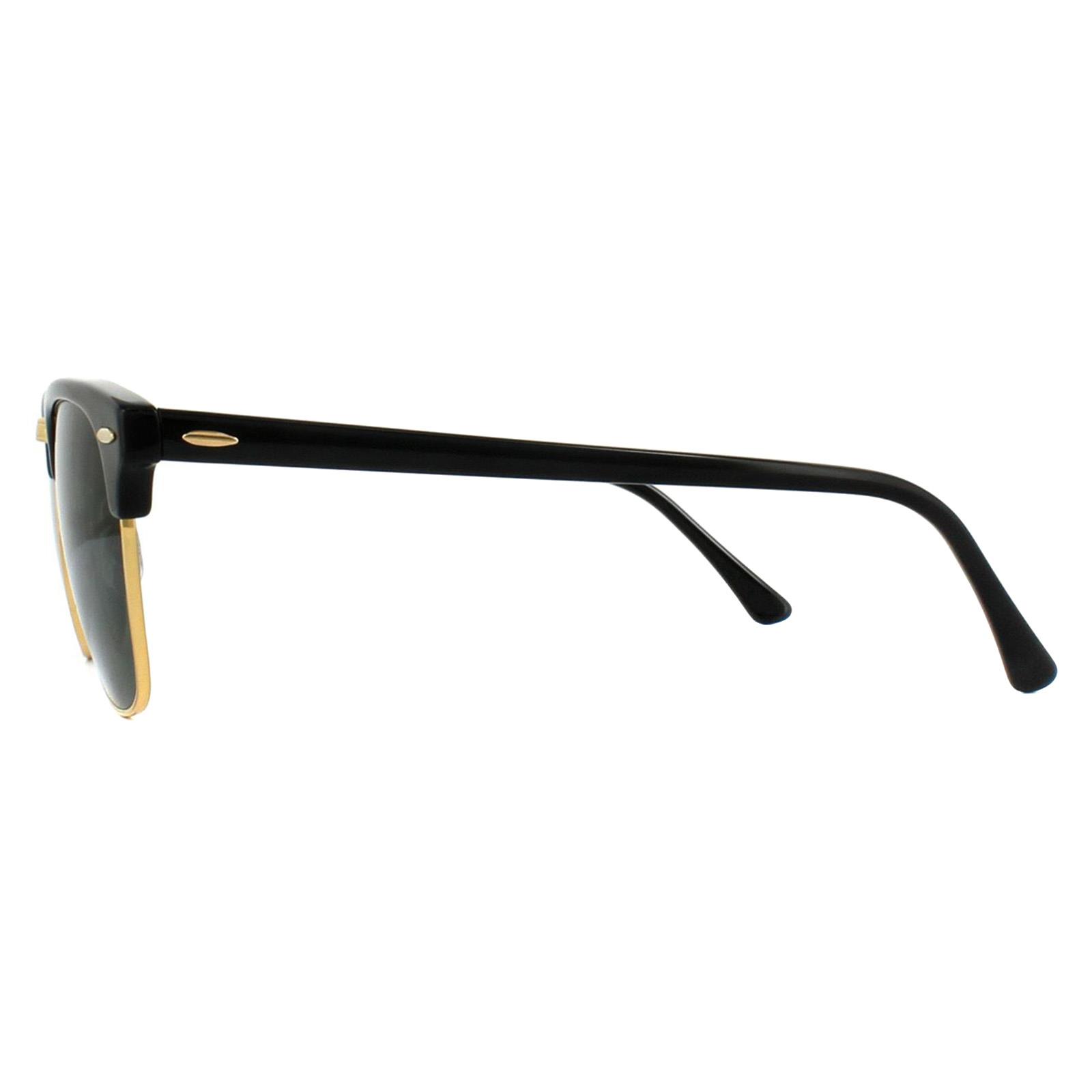 Black Round Black Green Clubmaster 3016 Sunglasses, Image 3 of 4