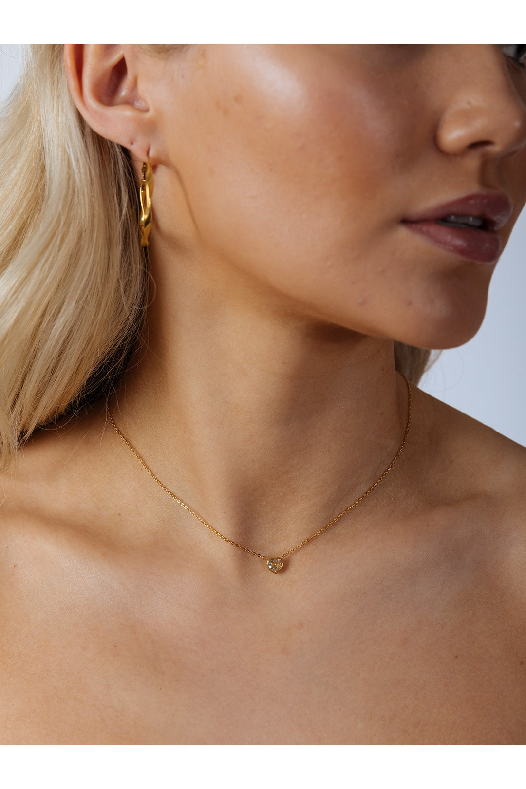Gold Mini Heart Necklace in Gold - Gift Boxed, Image 2 of 7