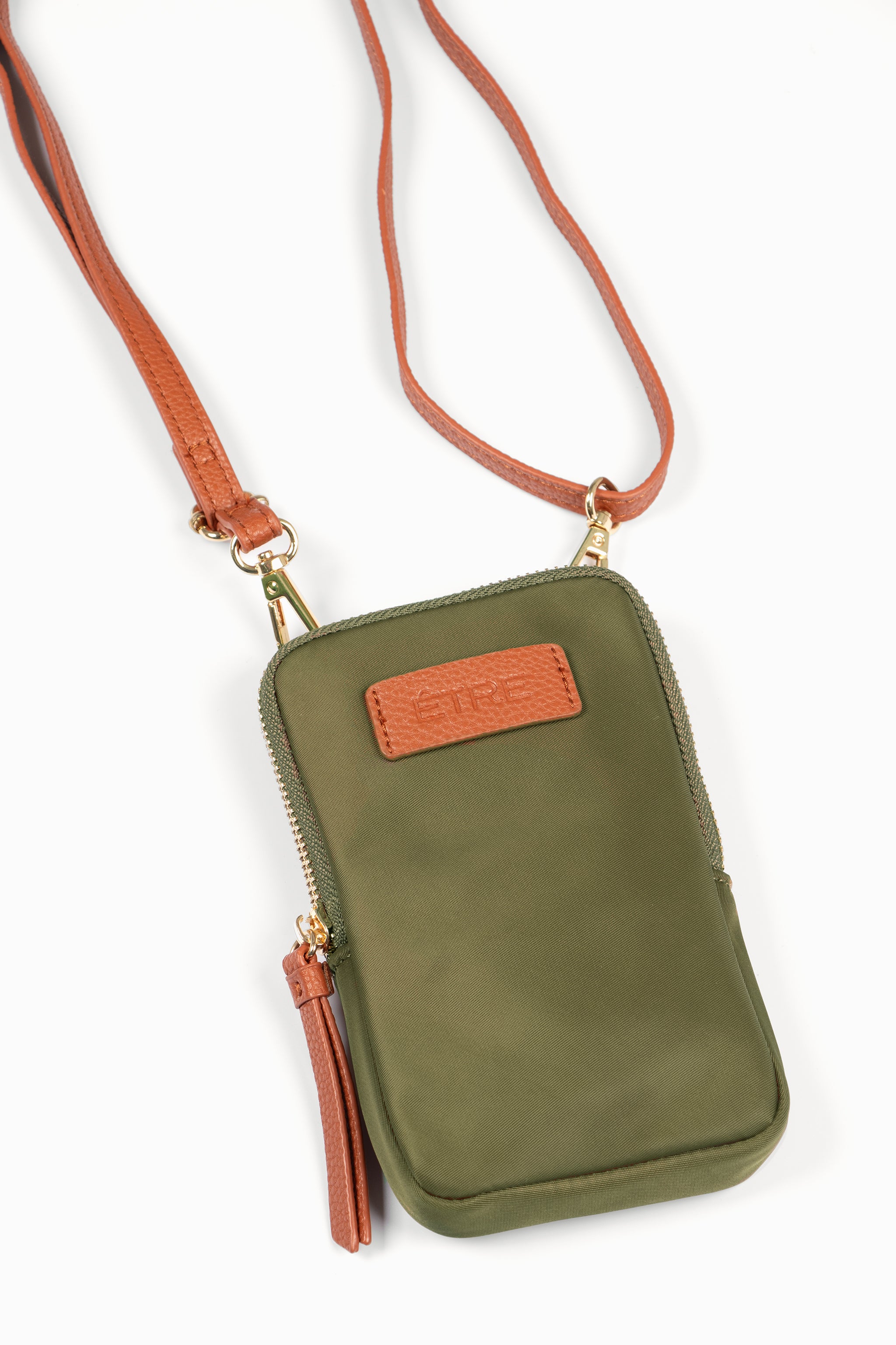 Khaki Crossbody Phone Bag, Image 3 of 3