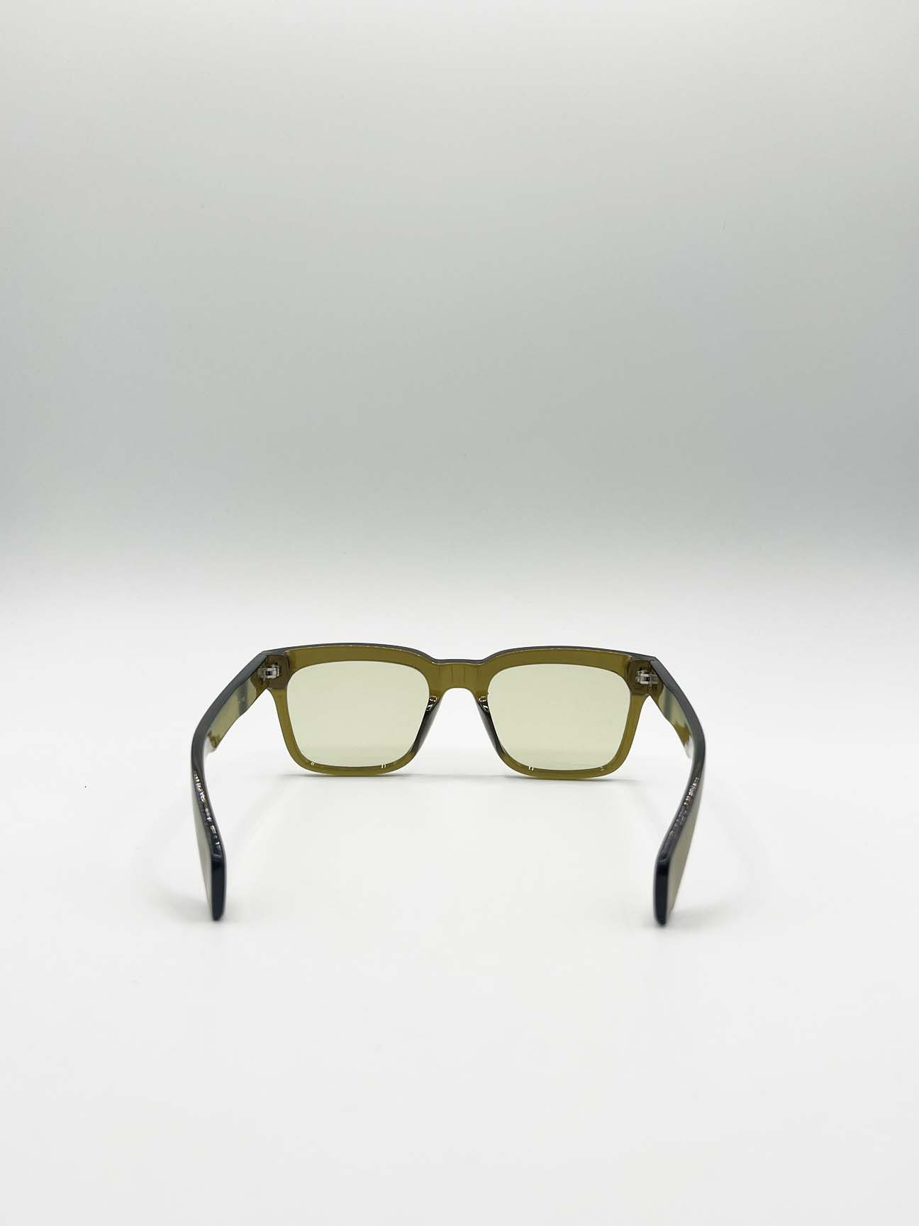 Green Square Sunglasses in Green, Image 7 of 7