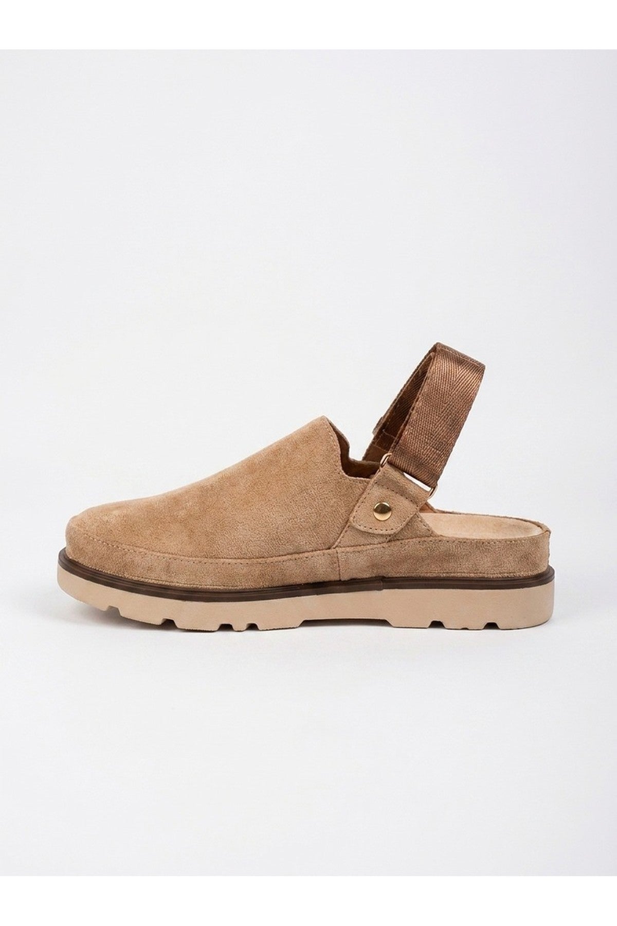 Khaki iKrush Khaki Tara Womens Suede Convertible Slingback Clogs, Image 2 of 4