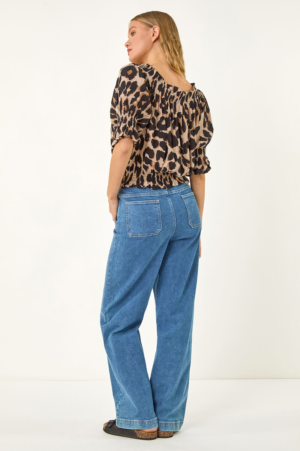 Natural Animal Print Key Hole Bardot, Image 4 of 5