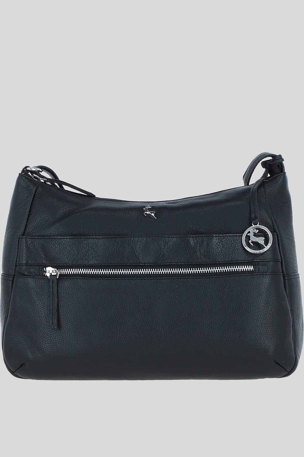 Black 'Meath' Real Leather Shoulder Bag, Image 1 of 5