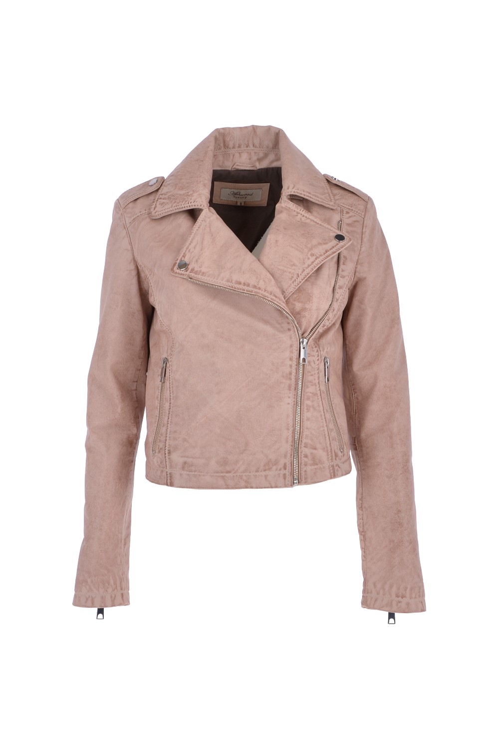 Stone 'Brooklyn' Short Leather Biker Jacket, Image 2 of 5