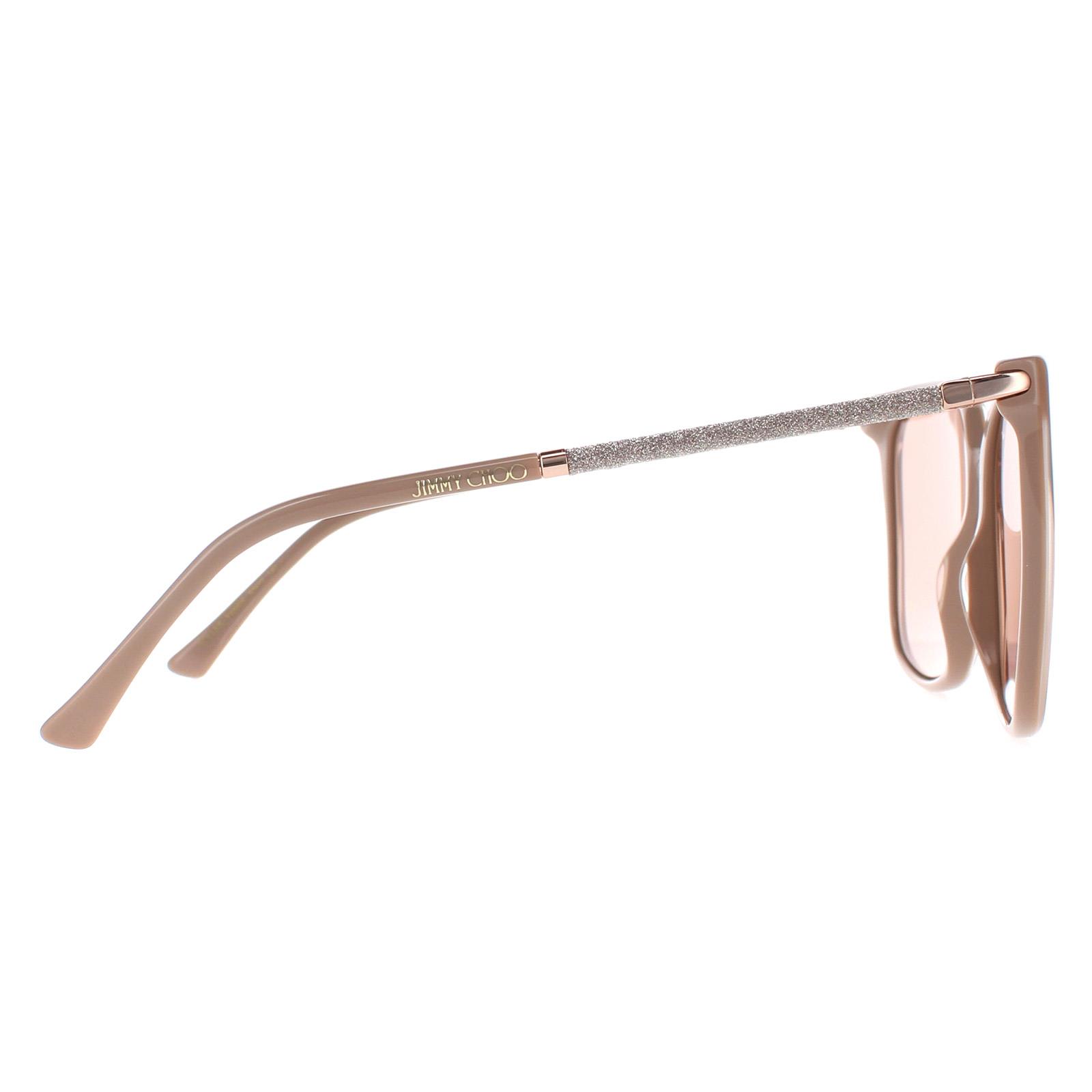 Beige Jimmy Choo Beige Square Nude Pink Flash Silver Mirror SCILLA/S, Image 4 of 4