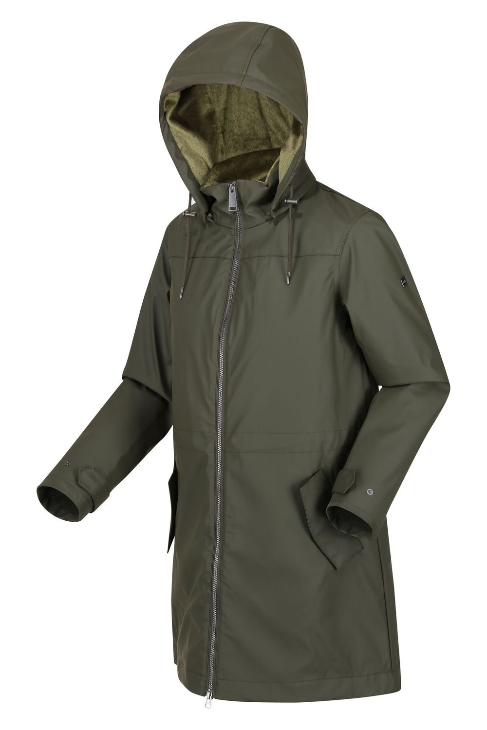 Khaki Fantine Baffled Padded Jacket, Image 3 of 6
