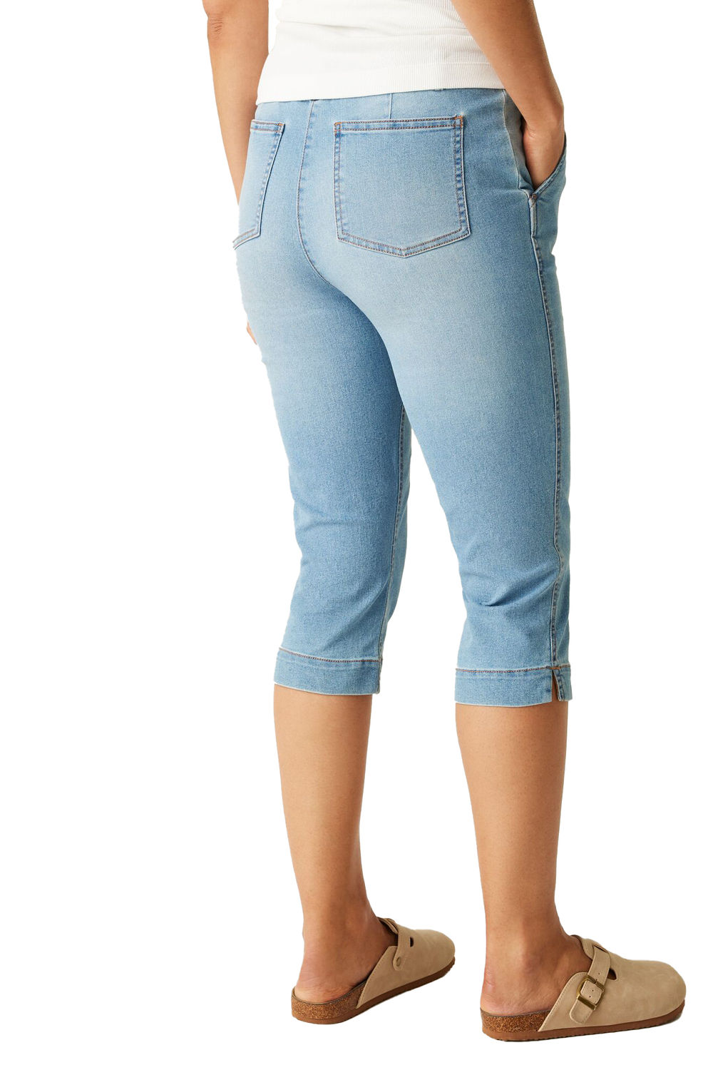 Light Denim Bayletta Capri Trousers, Image 1 of 5