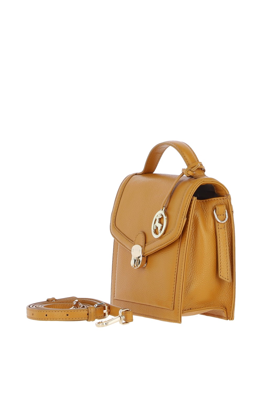 Ochre Compact Handbag With Detachable Crossbody Strap, Image 2 of 4