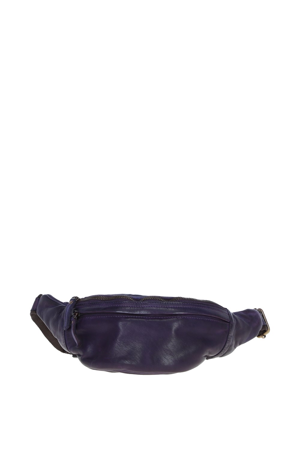 Purple Real Leather Unisex Bum Bag