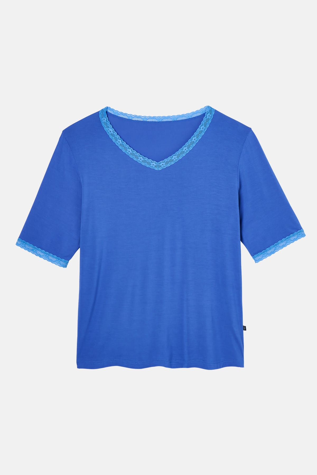 Royal Blue British Boxers Royal Blue "Ultra Blue" Bamboo Lace Pyjama Set, Image 5 of 6