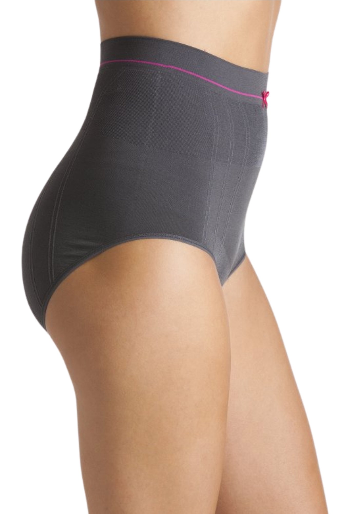 Grey 2 Pack Seamless High Waist Briefs, Image 2 of 4