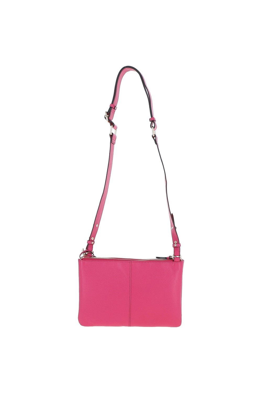 Raspberry 'Squisita' Two Sections Real Leather Shoulder Bag, Image 3 of 4