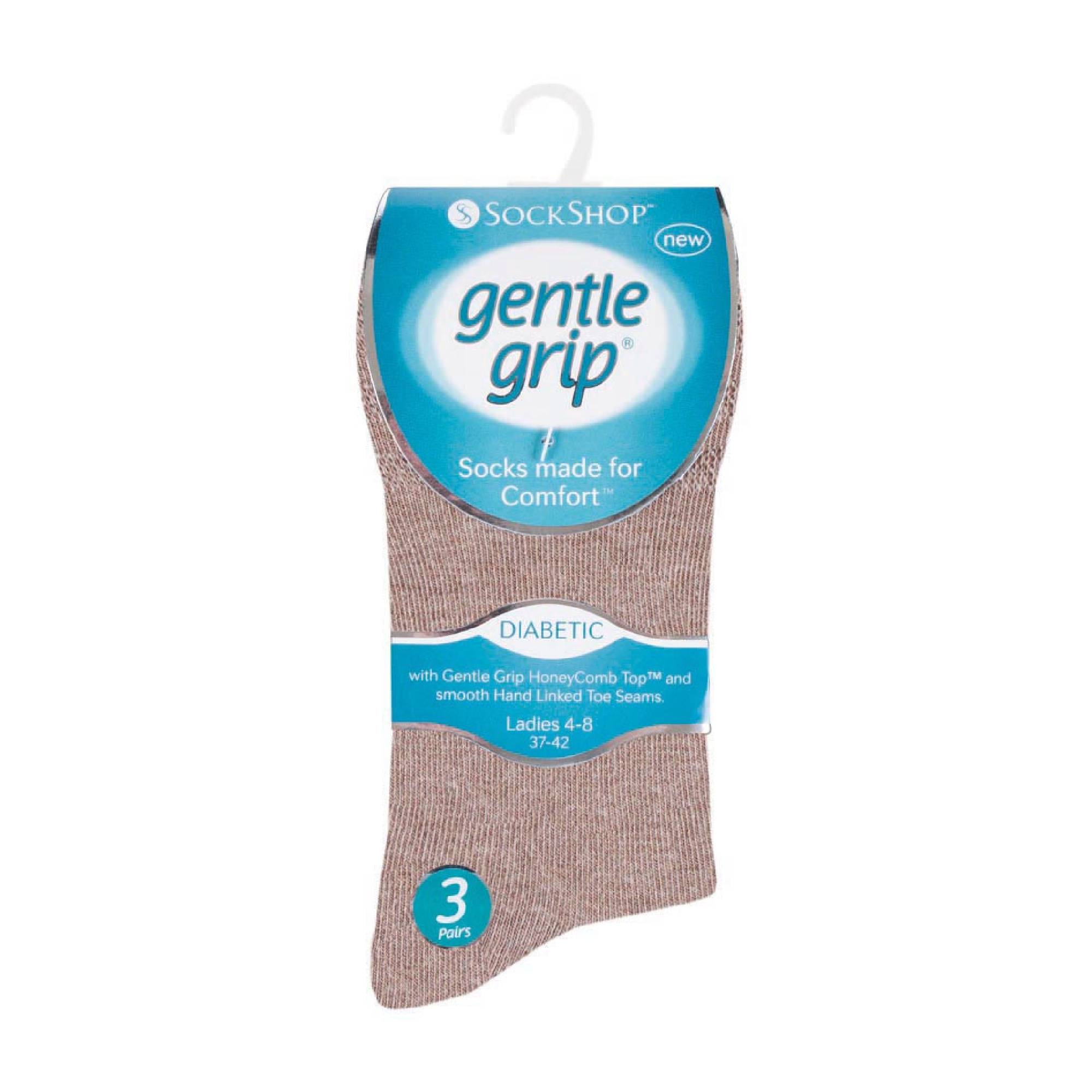 Brown 6 Pairs Diabetic Socks, Image 5 of 5