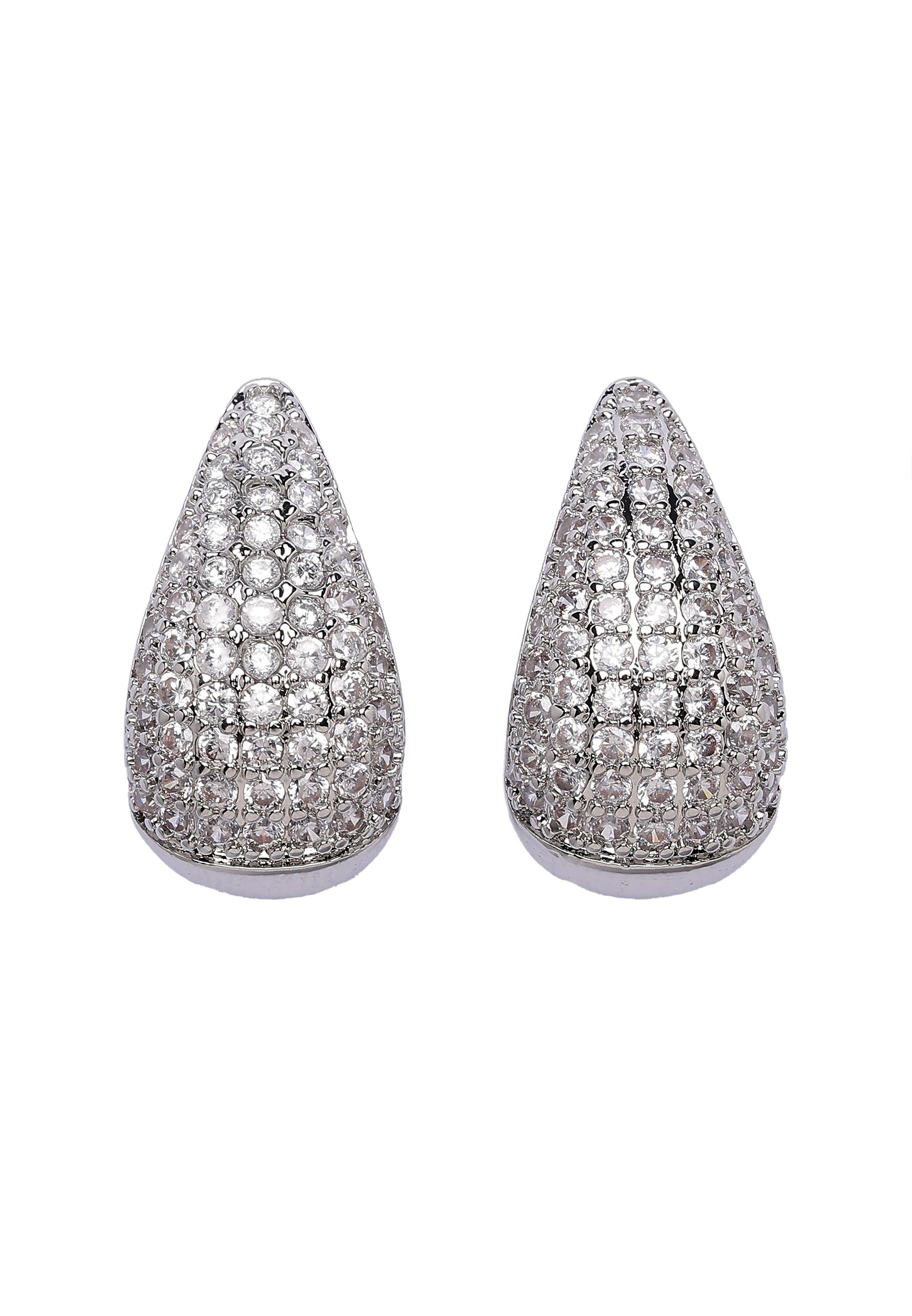 Metallic Dewdrop Hoop Earrings