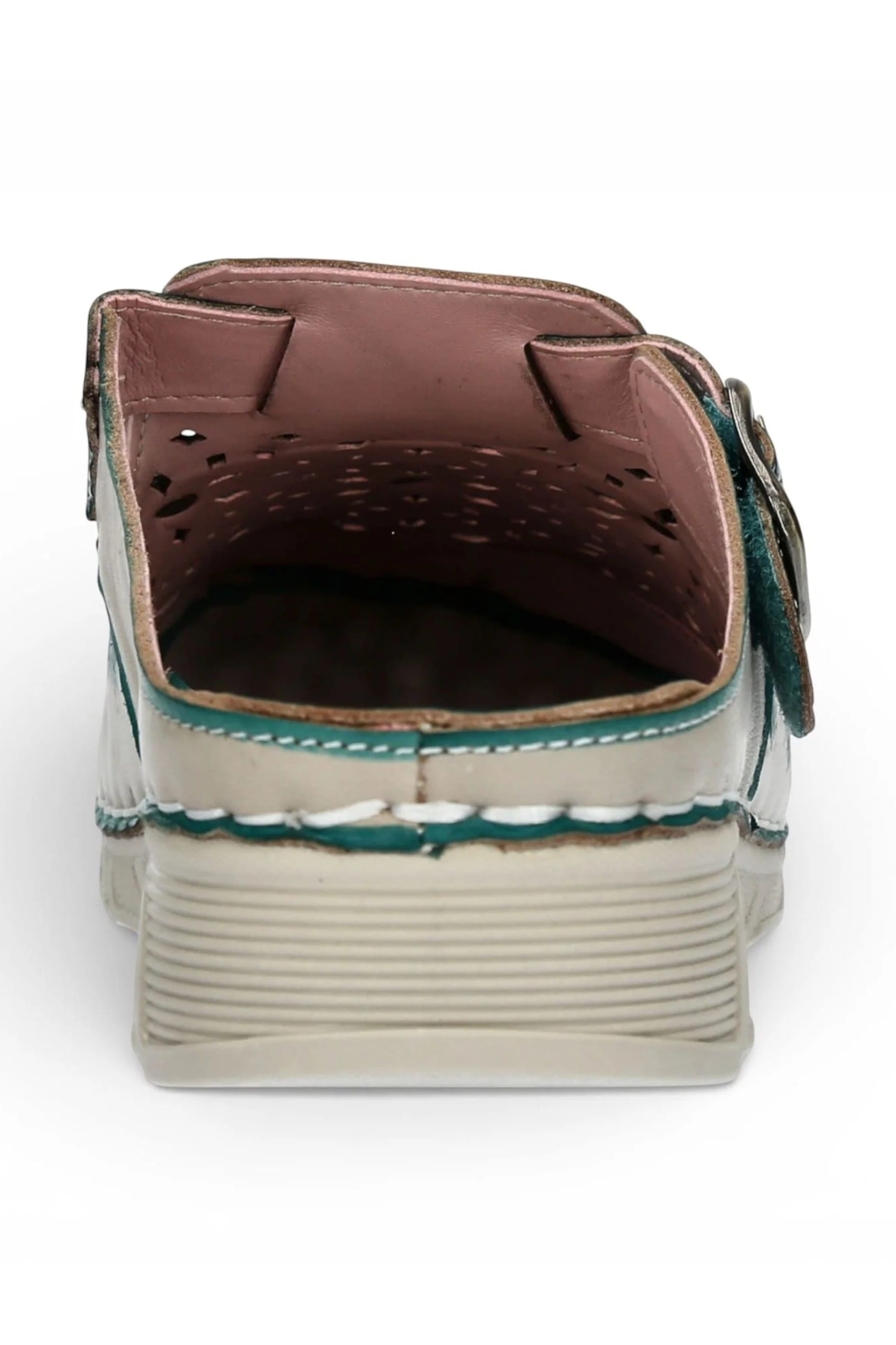 Blue Womens Cushioned Wedge Sandals-DORRY-01, Image 6 of 7
