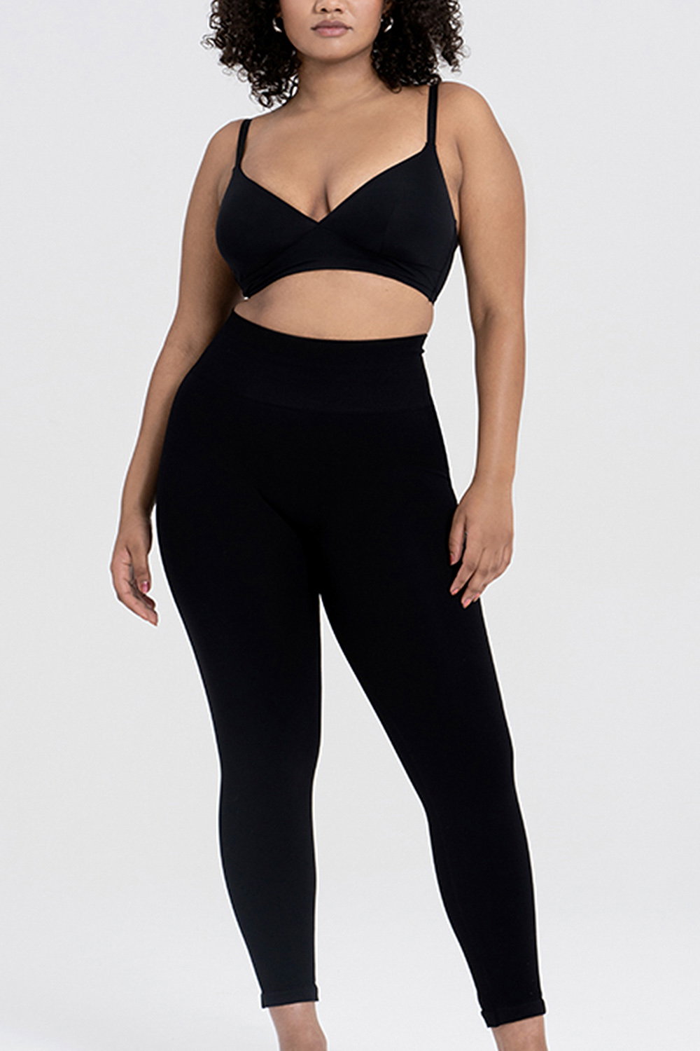 Black Black Sculpting Leggings Supportive Fit, Image 3 of 5