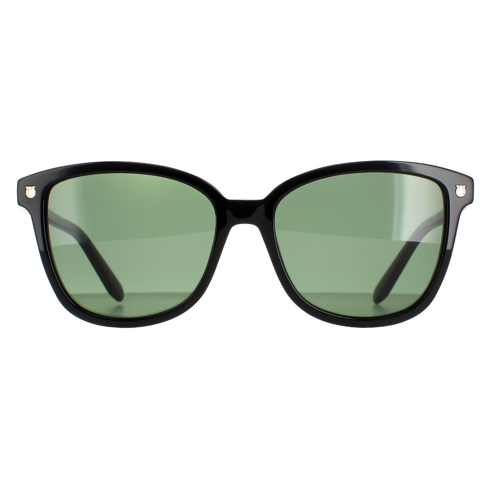 Black Salvatore Ferragamo Black Square Black Green SF815S, Image 1 of 4