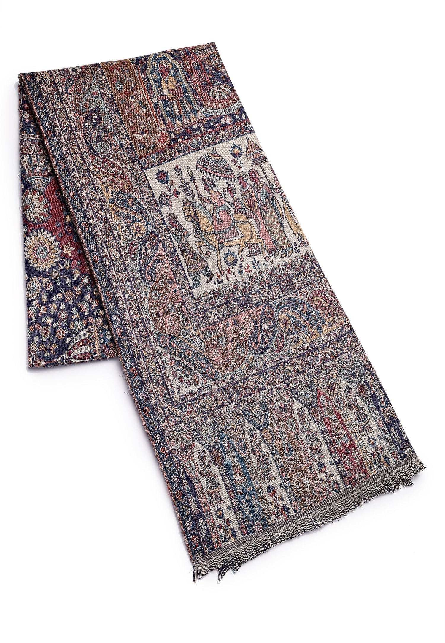 Multi Kashmiri Jamawar Scarf