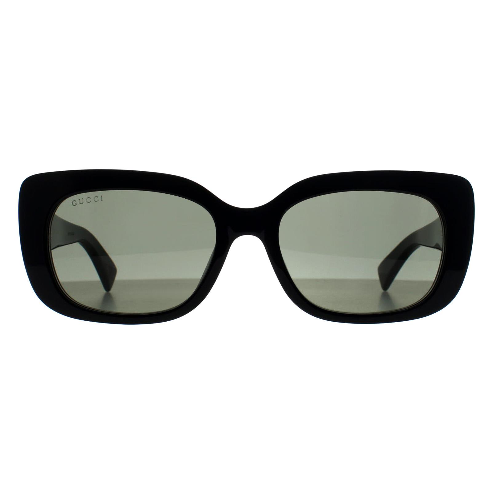 Black Gucci Black Rectangle Shiny Black Grey GG1979SK, Image 1 of 3