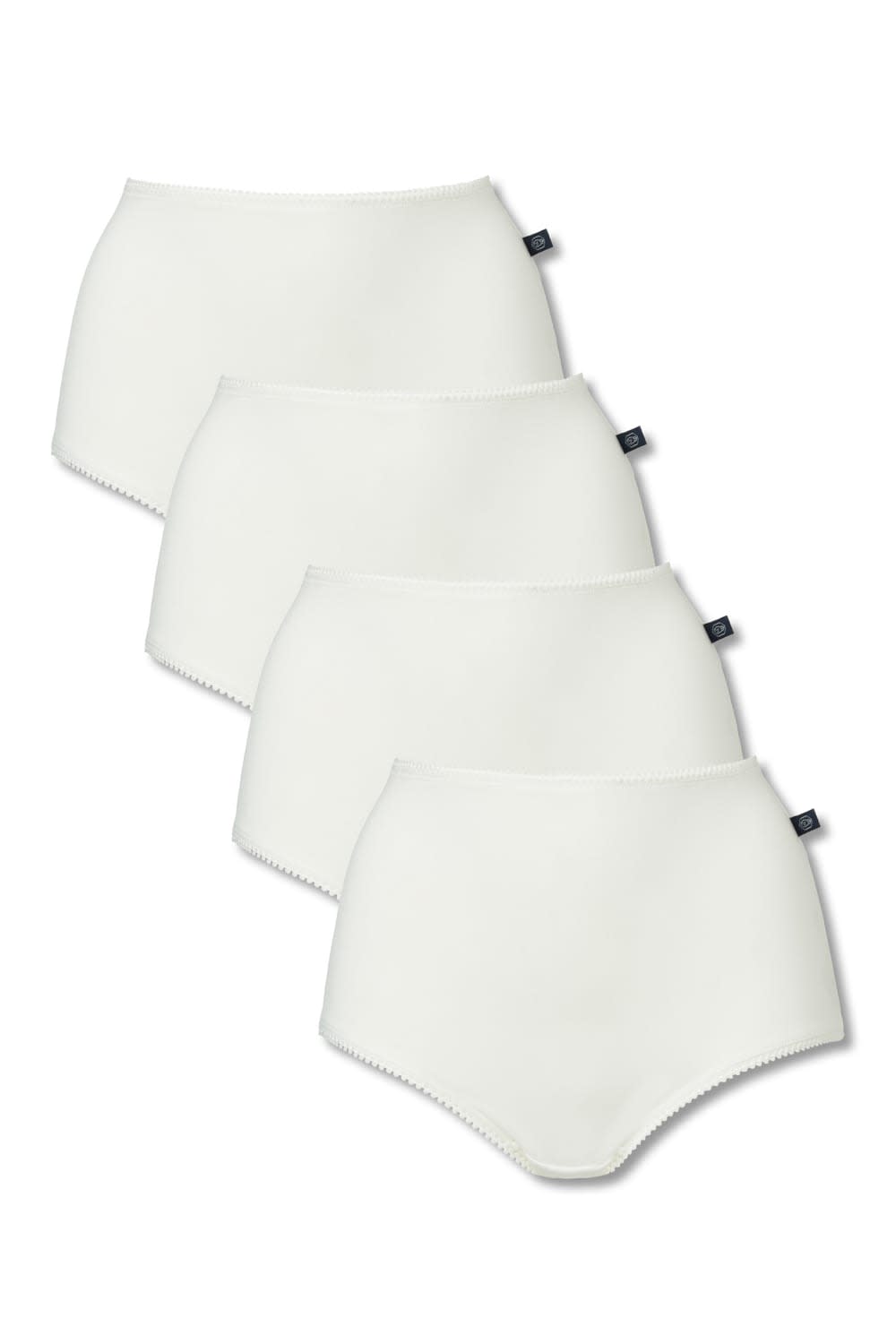 White Pack Of Four "Ivory" Bamboo Full Briefs