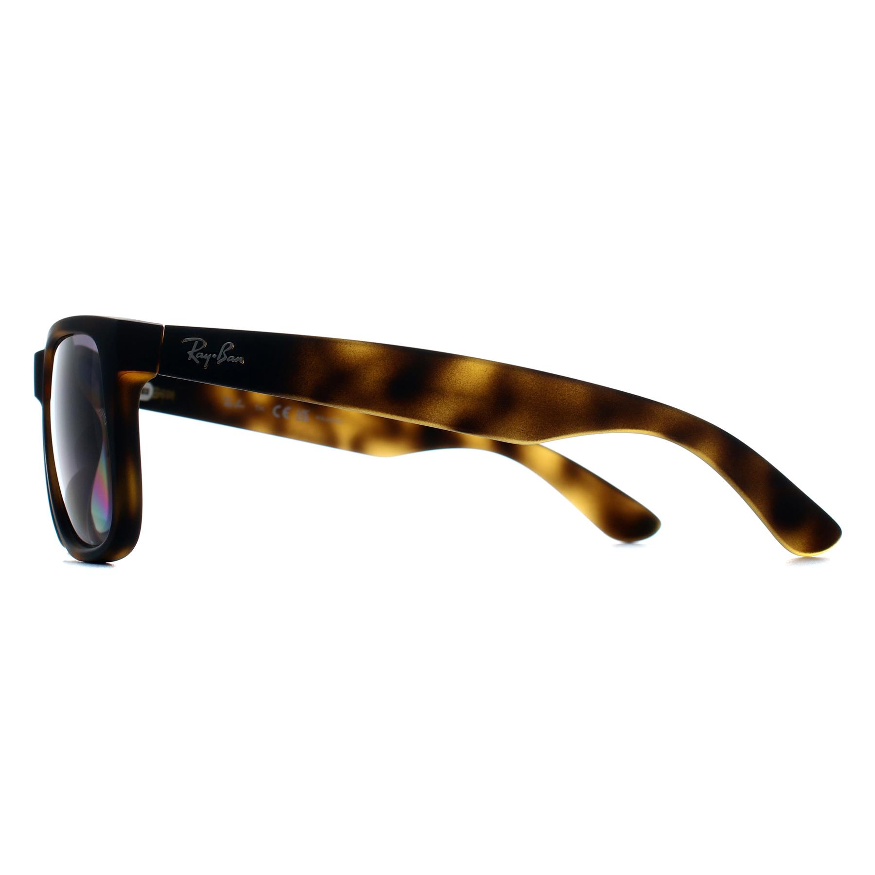 Brown Rectangle Matte Havana Blue Gradient Polarized RB4165 Justin, Image 3 of 3