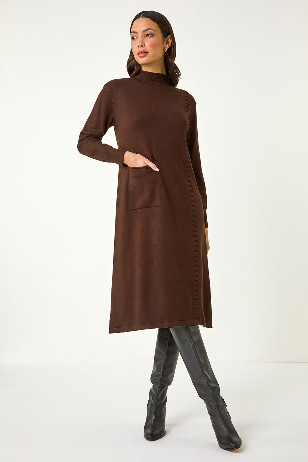 High Neck Knit Dress Buy Neutral Premium Sparkle High Neck Knitted Jumper  Mini Dress