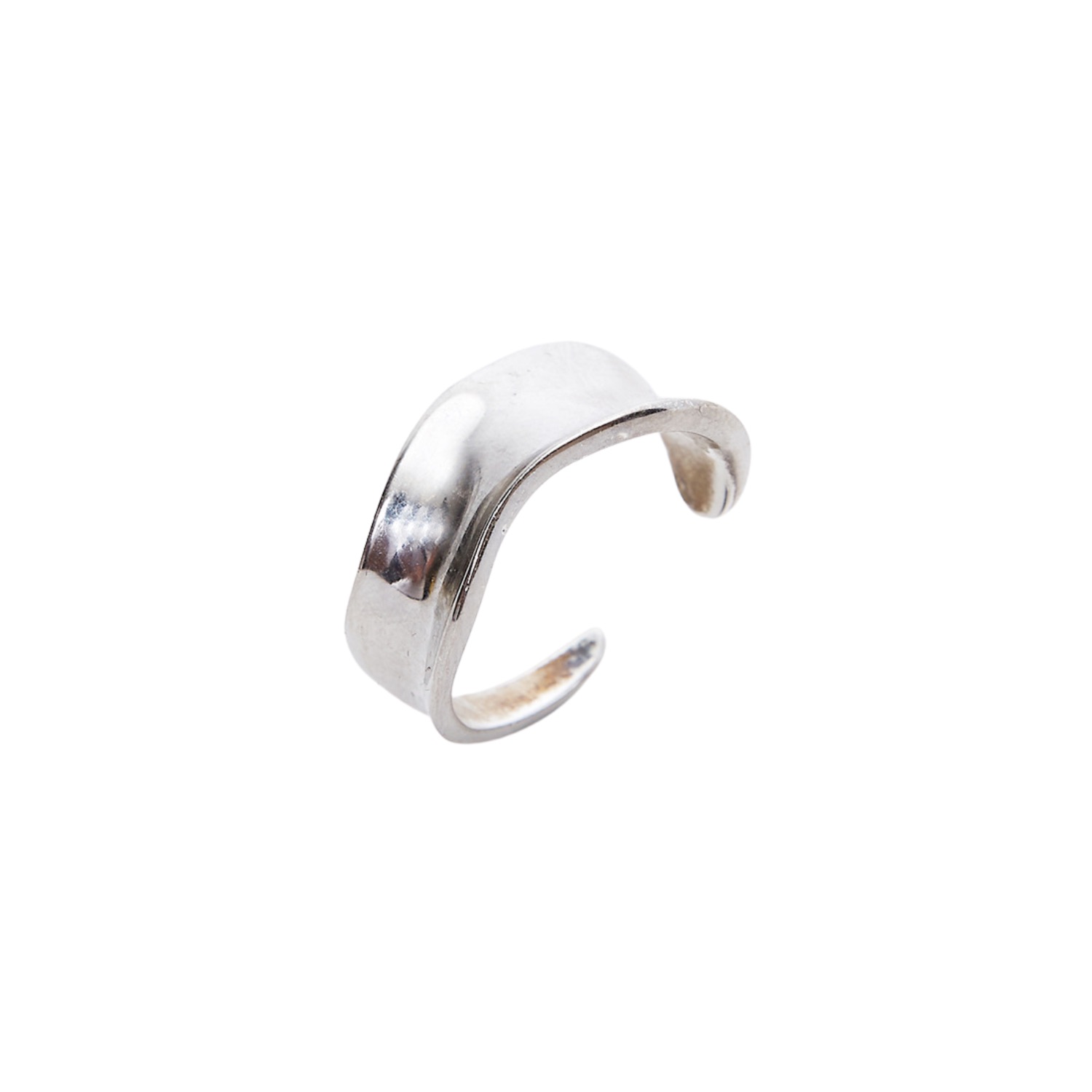Silver Large Contour Stack Sterling Silver Ring, Image 1 of 5