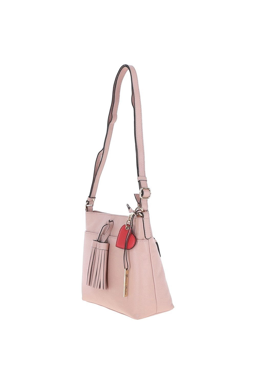Light Pink Fashion Medium Real Leather Cross Body Bag, Image 4 of 5