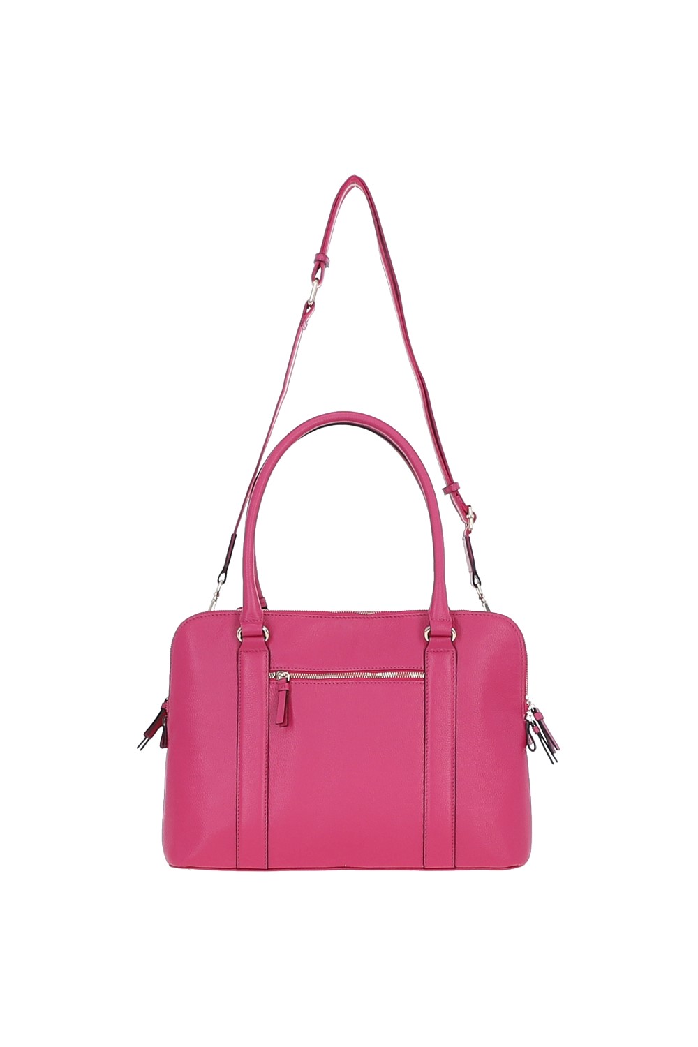 Pink 'Cuore di Cuoio' 3 Section Large Leather Handbag, Image 4 of 4