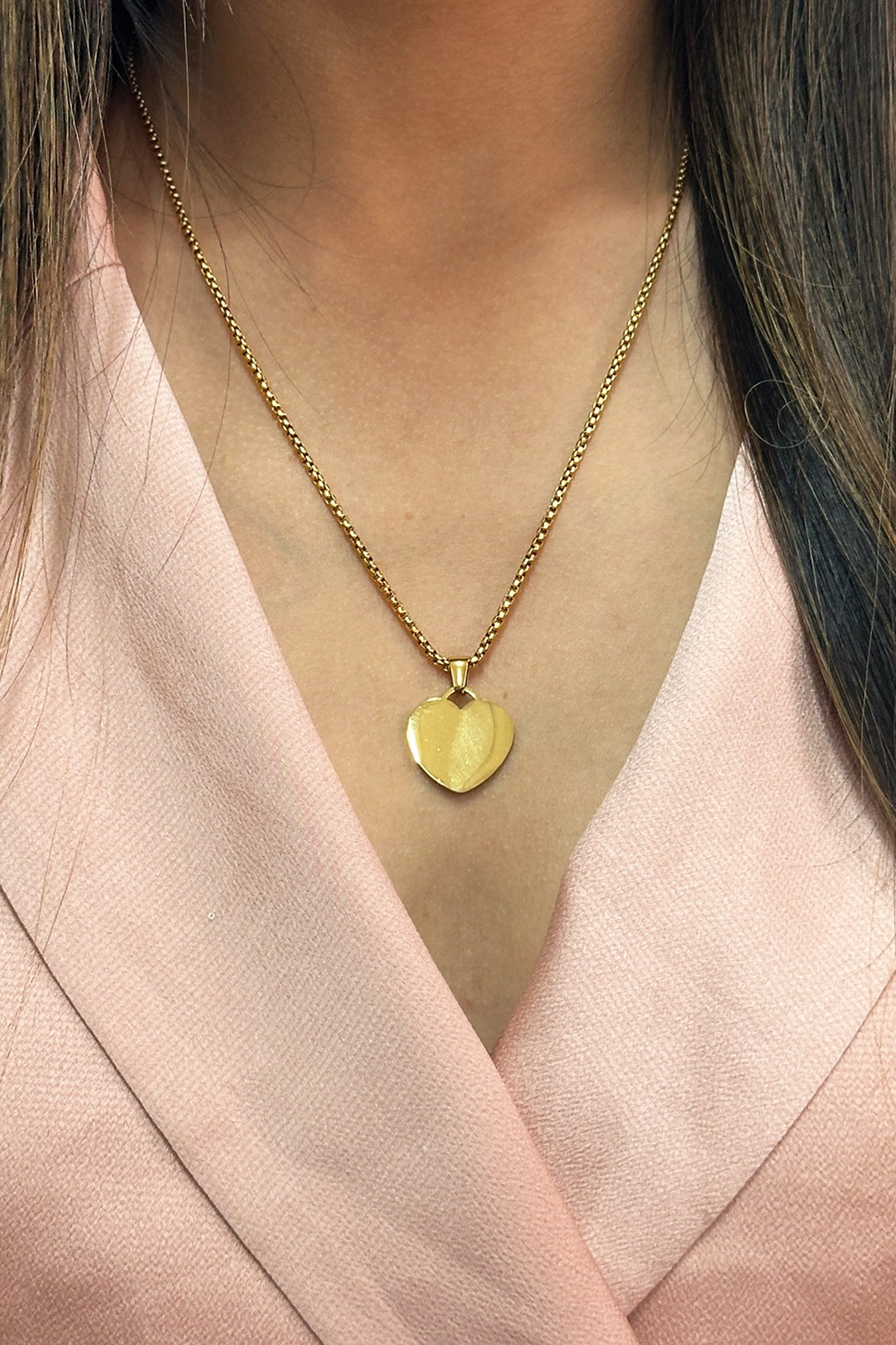 Gold Heart Shape Pendant Necklace - Gift boxed, Image 1 of 6