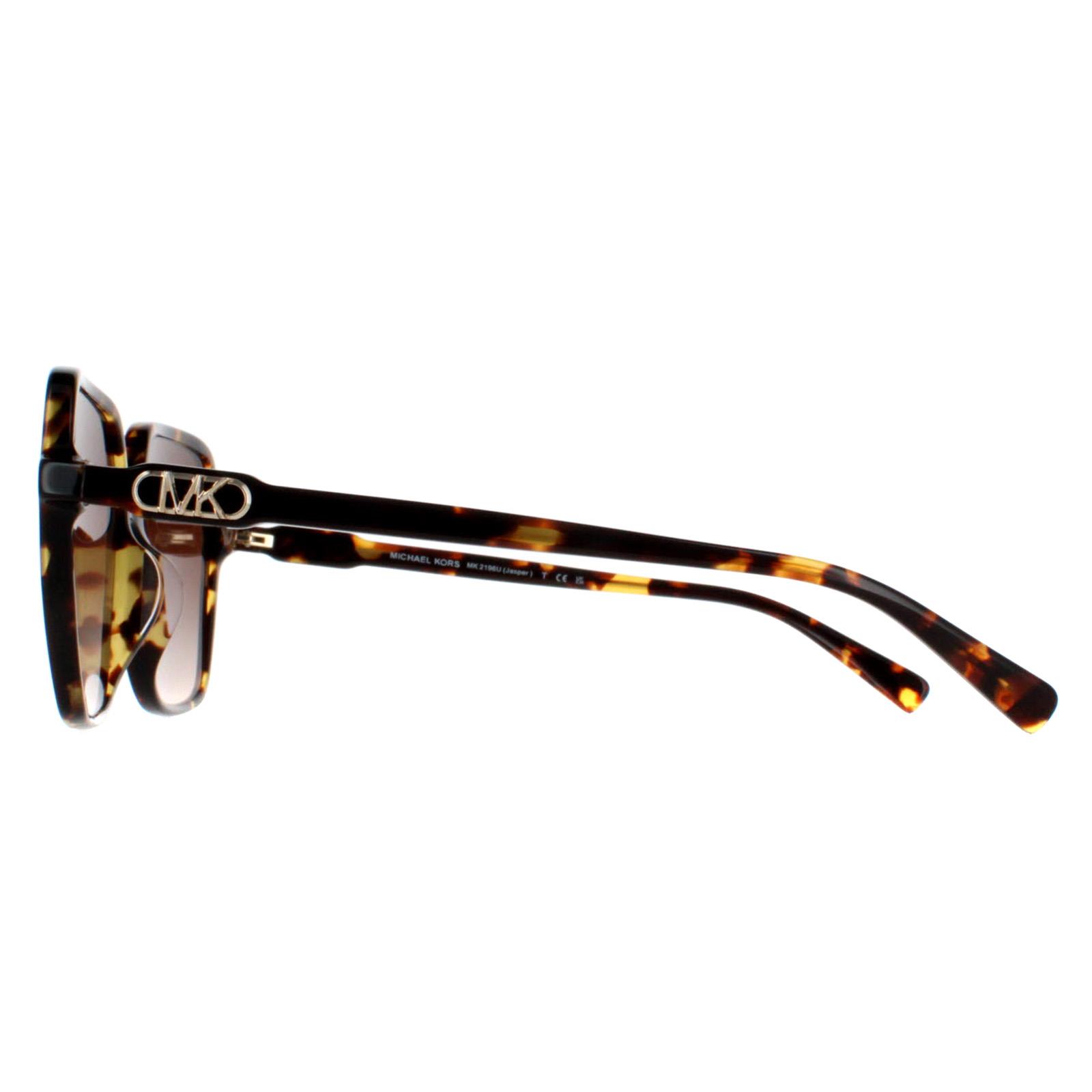 Brown Michael Kors Brown Square Dark Tortoise Brown Gradient MK2196U Jasper, Image 3 of 4