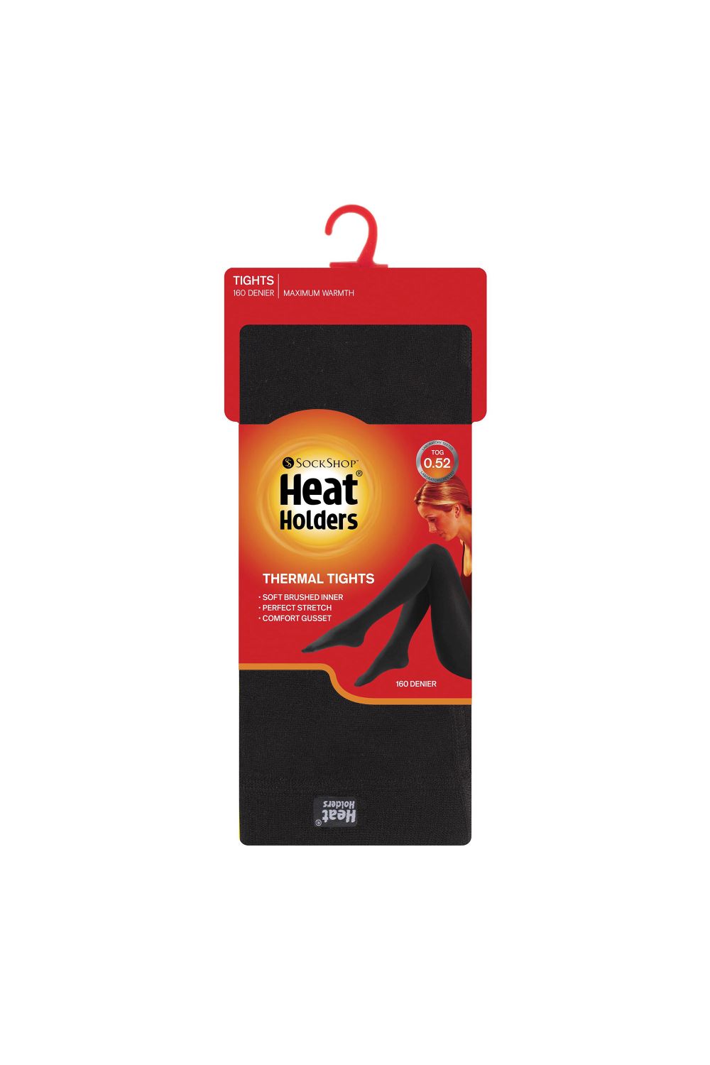 Black Thick Winter Warm Fleece Lined Thermal Tights, Image 2 of 5