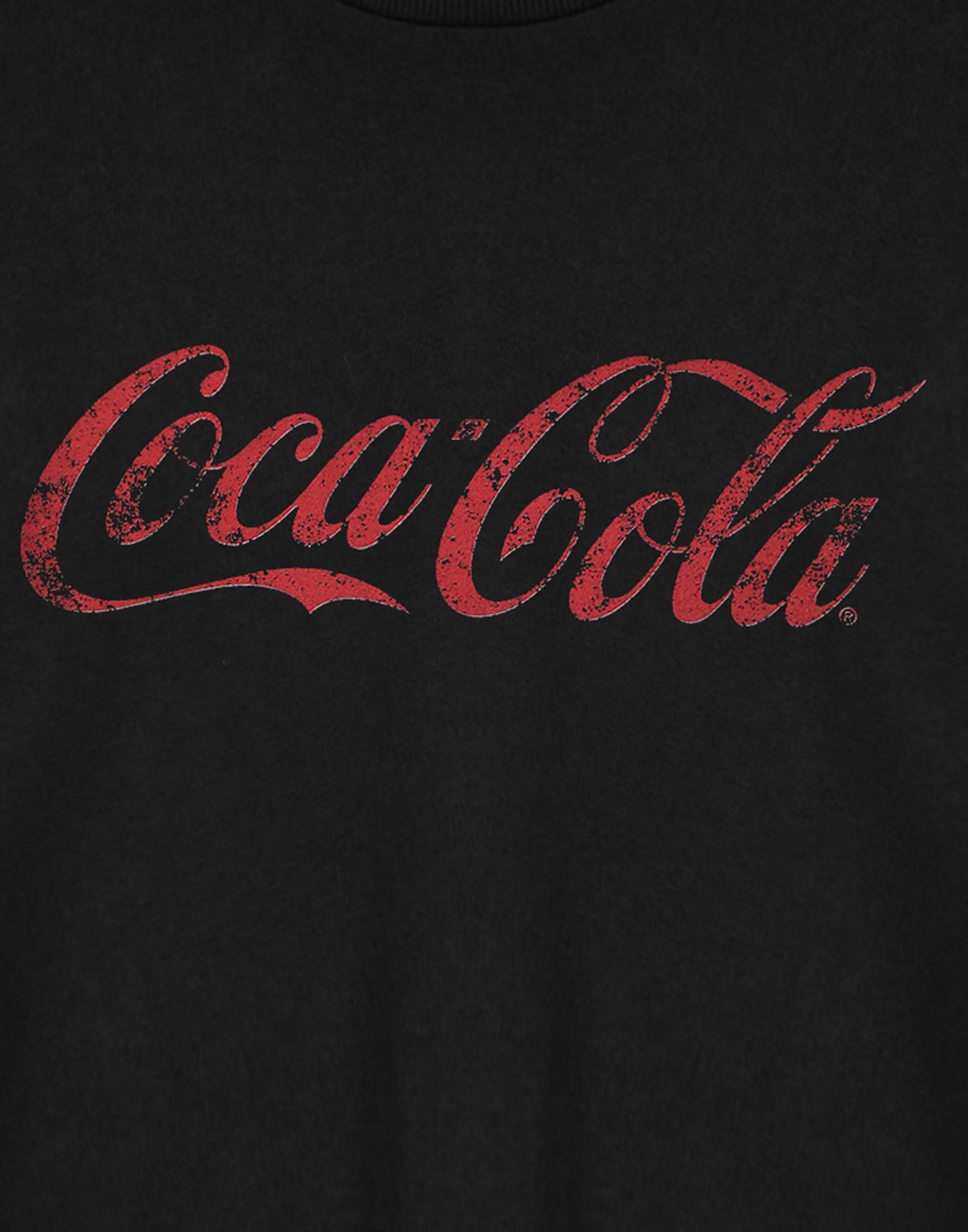 Black Coca Cola Cropped Short Sleeved T-Shirt, Image 6 of 6