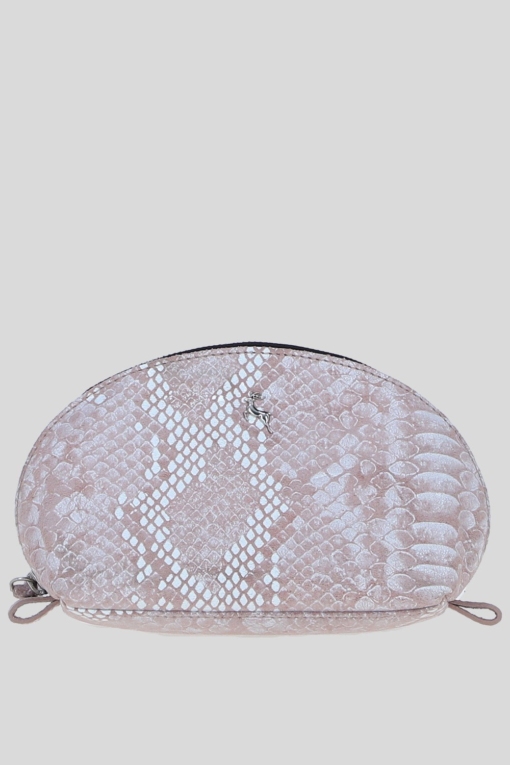 Light Pink 'Philippa' Real Leather Makeup Bag, Image 1 of 4
