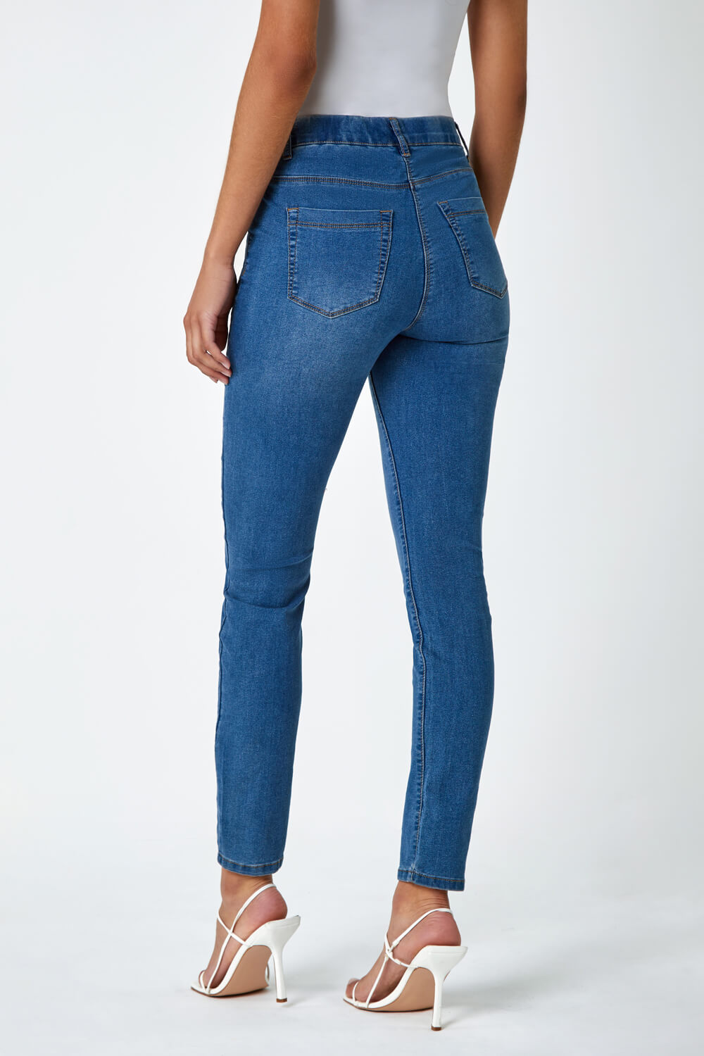 Denim Short 28" Denim Stretch Jegging, Image 4 of 6