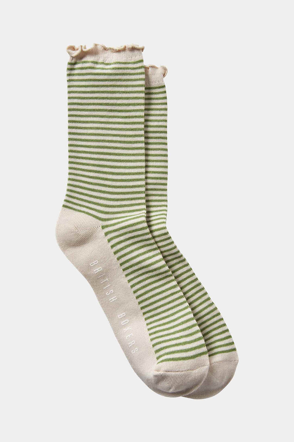 Light Pink Four-Pair "Briar Rose Pinks & Greens" Cotton Sock Gift Box, Image 5 of 6