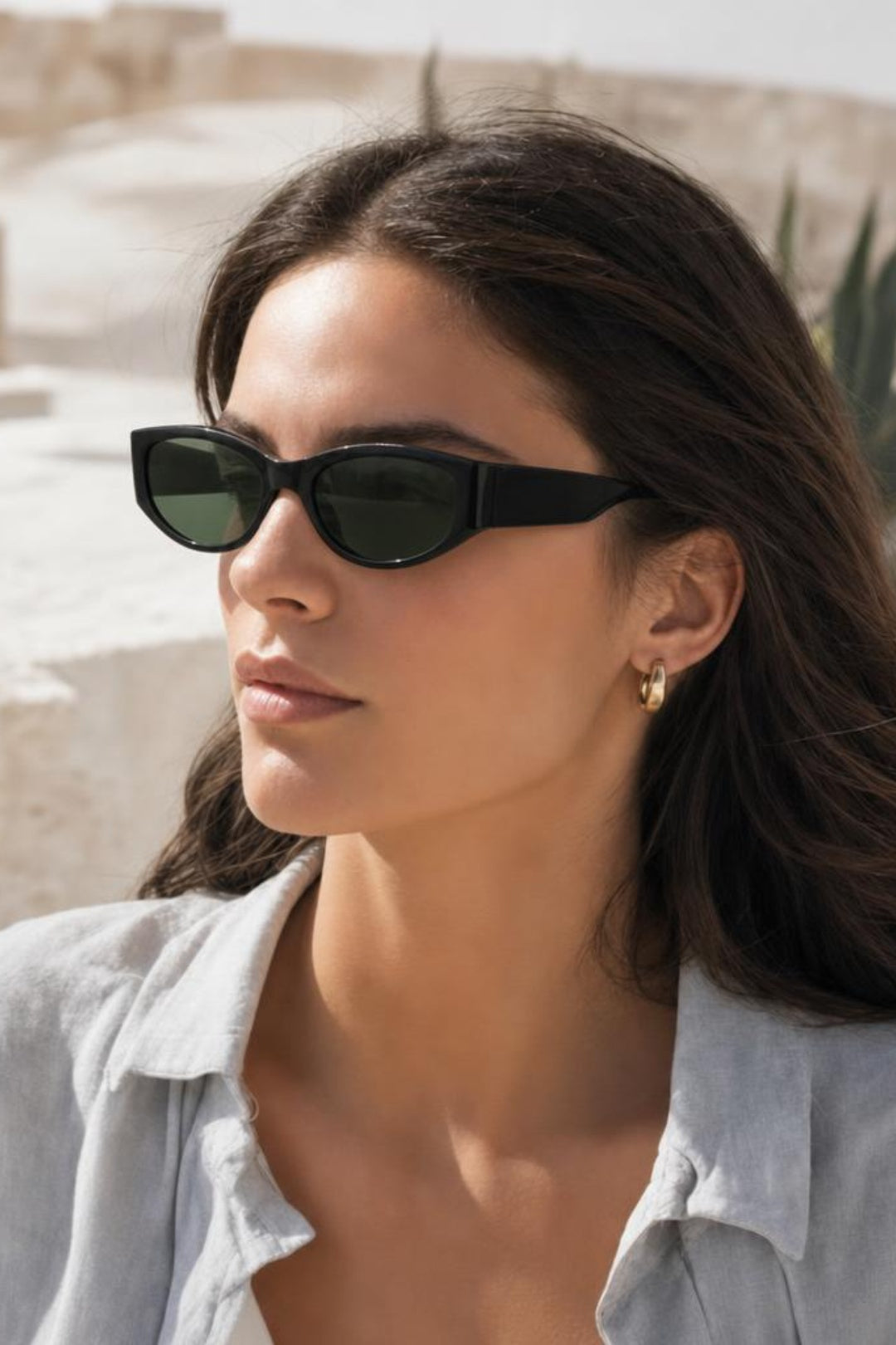 Black SVNX Black Racer Wrap Around Sunglasses In Black, Image 1 of 5