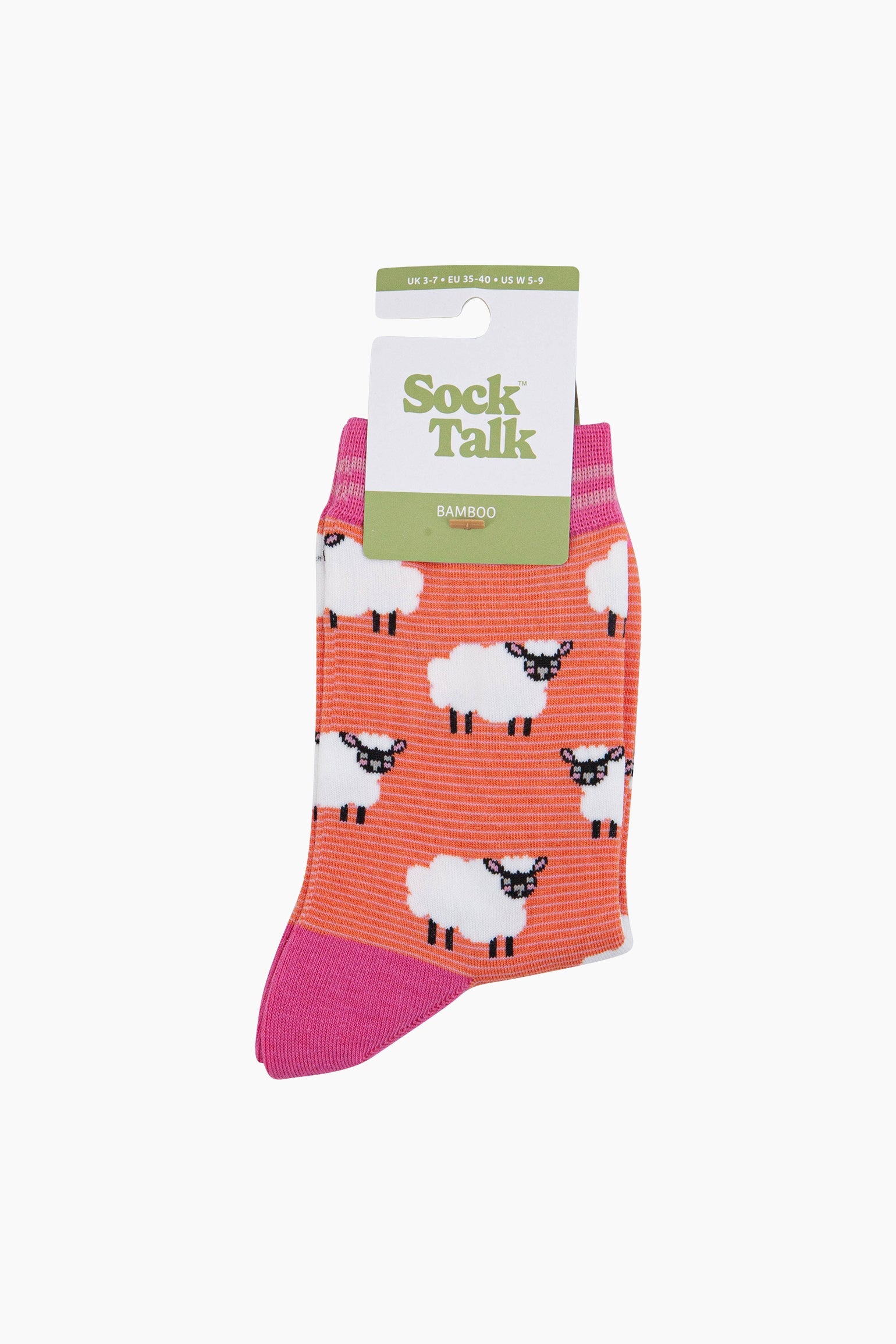 Orange Sheep Bamboo Socks in Orange, Image 4 of 4