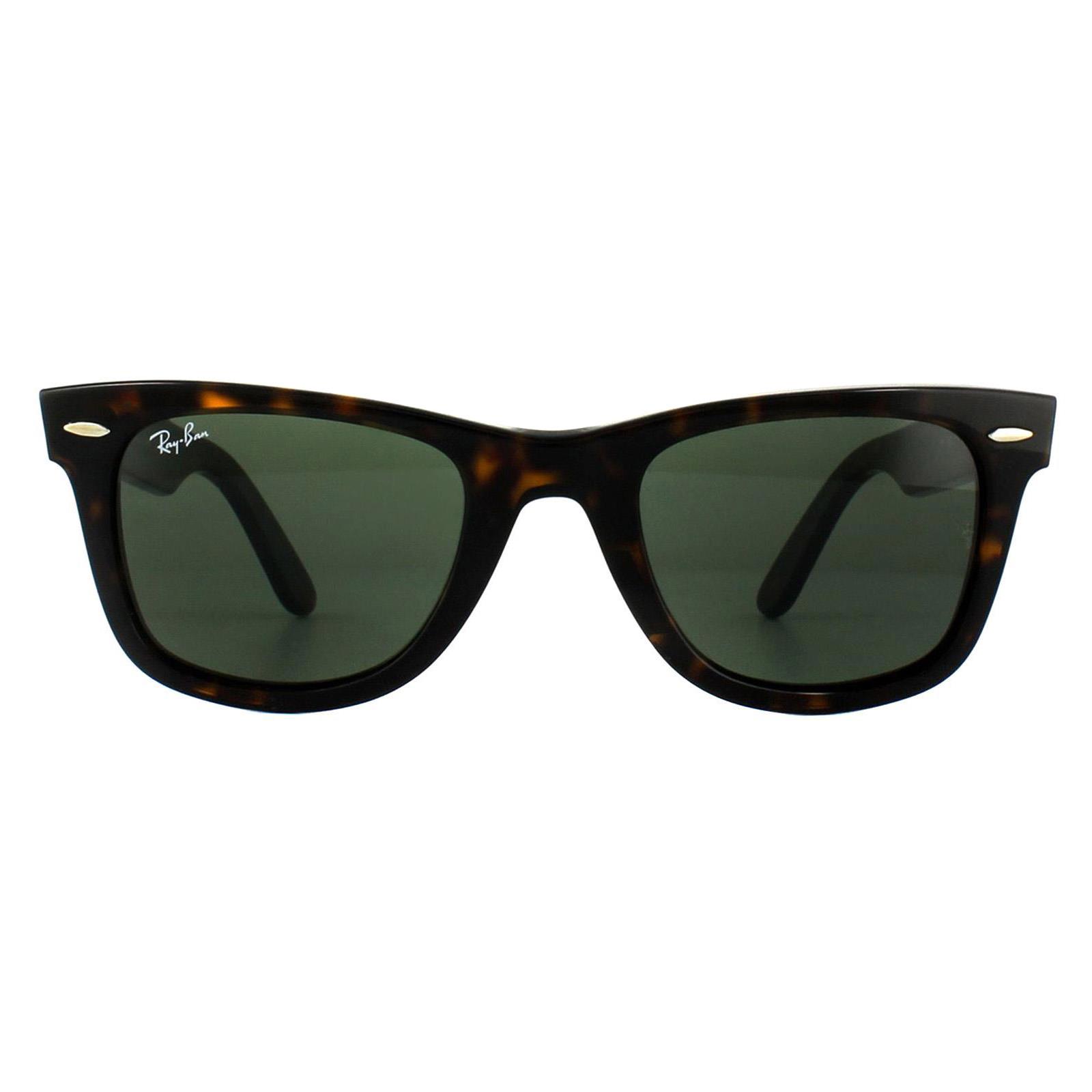Brown Ray-Ban Brown Rectangle Tortoise Green Sunglasses, Image 1 of 4