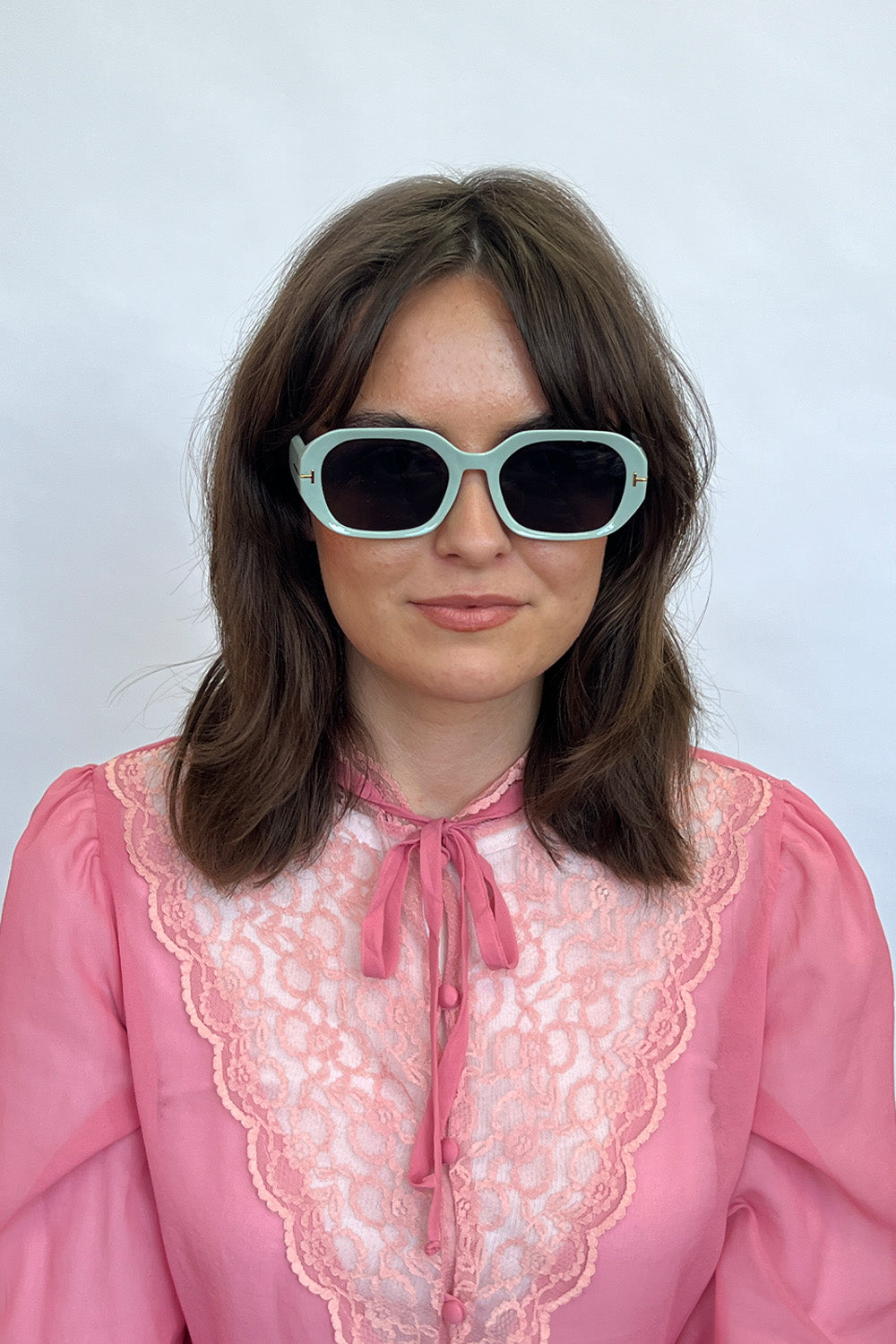 Mint Oval Sunglasses with Wide Arm, Image 6 of 6