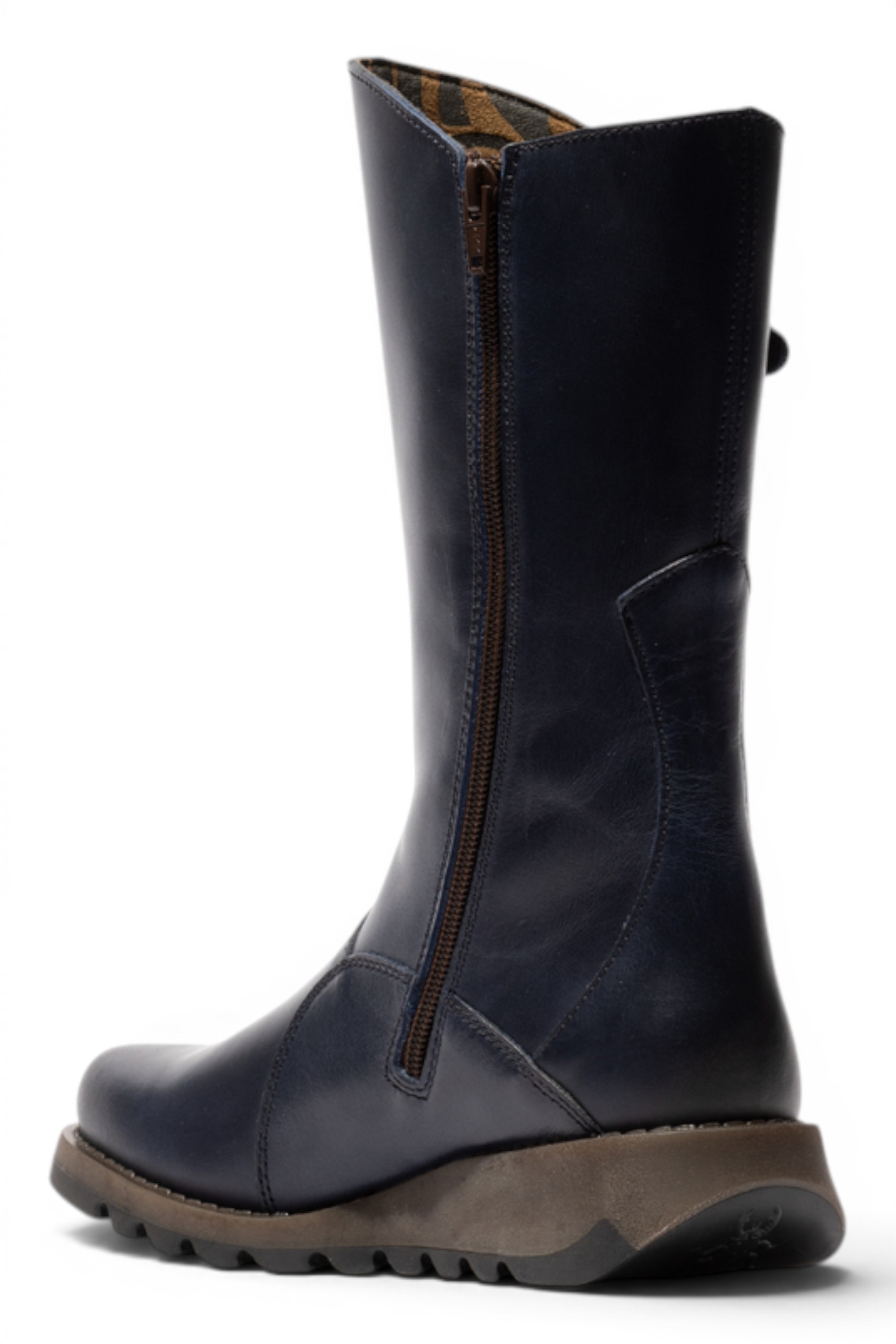 Blue Womens MES 2 Calf Leather Zip Boots, Image 4 of 5