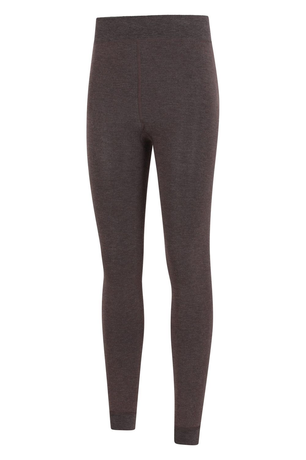 Taupe Fluffy Fleece Lined Thermal Leggings, Image 3 of 4
