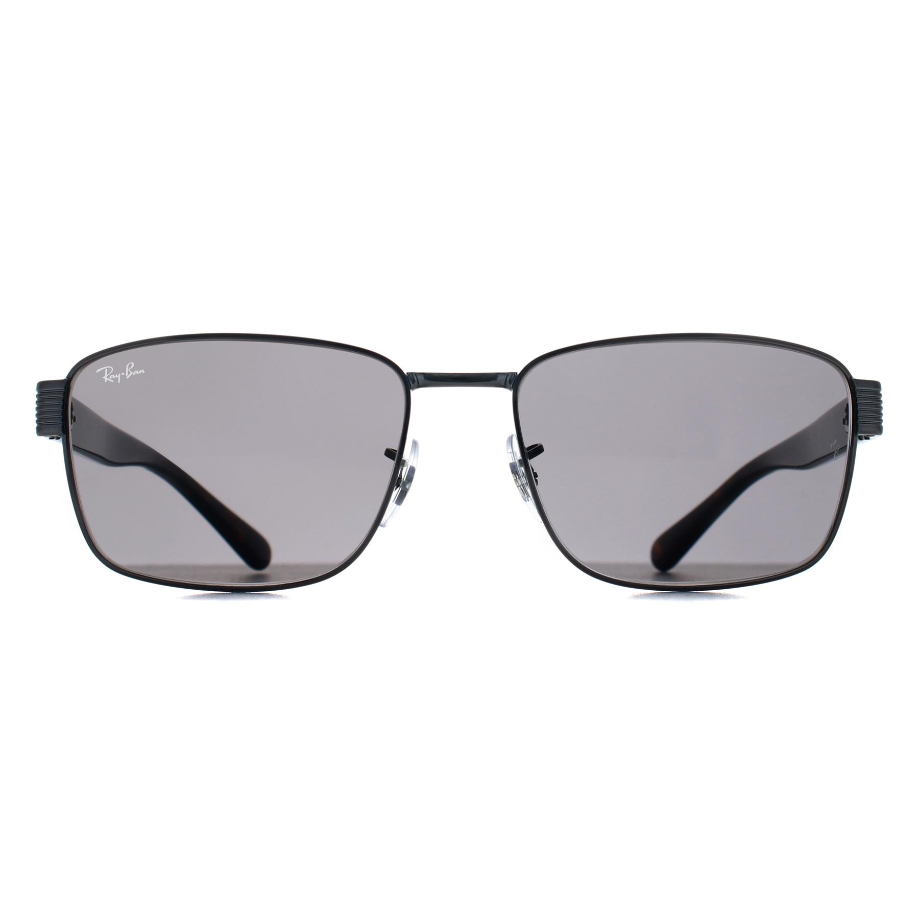 Grey Rectangle Gunmetal Havana Dark Grey RB3750, Image 1 of 3