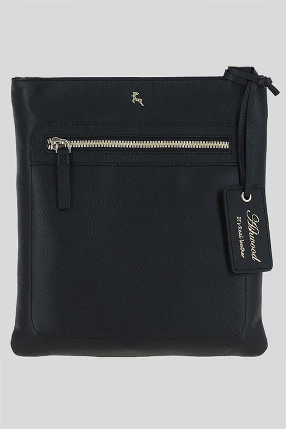 Black 'Cienna' Real Leather Crossbody Bag, Image 1 of 5