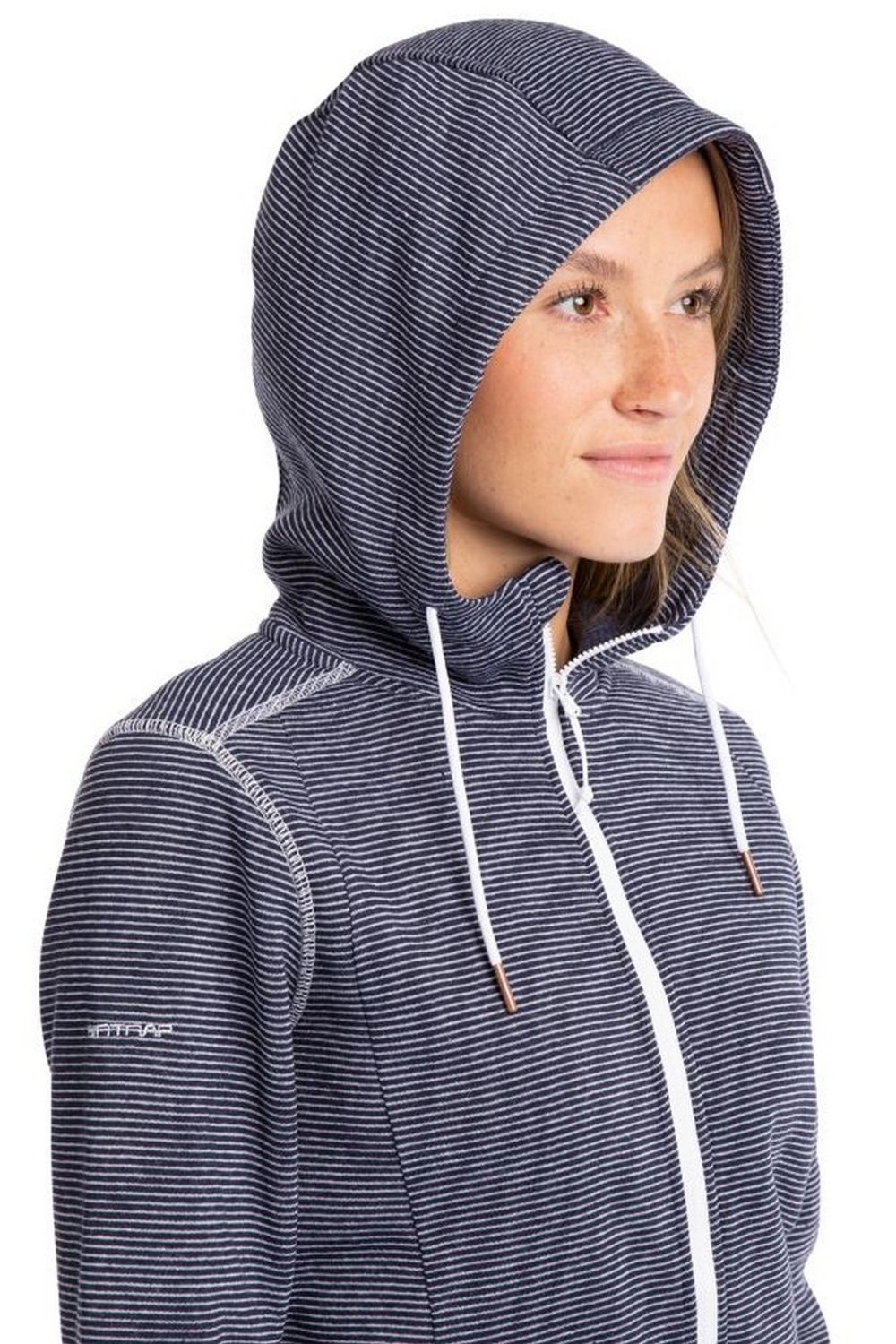 Navy Rootless Stripe Marl AT200 Fleece Jacket, Image 5 of 8