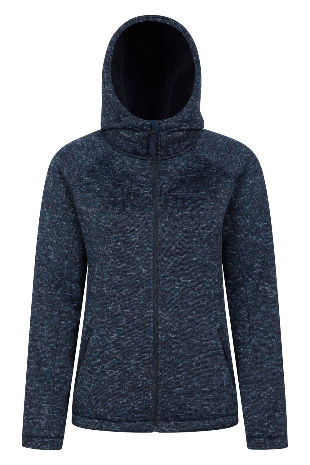 Navy Nevis Faux Fur Lined Full Zip Hoodie, Image 1 of 5