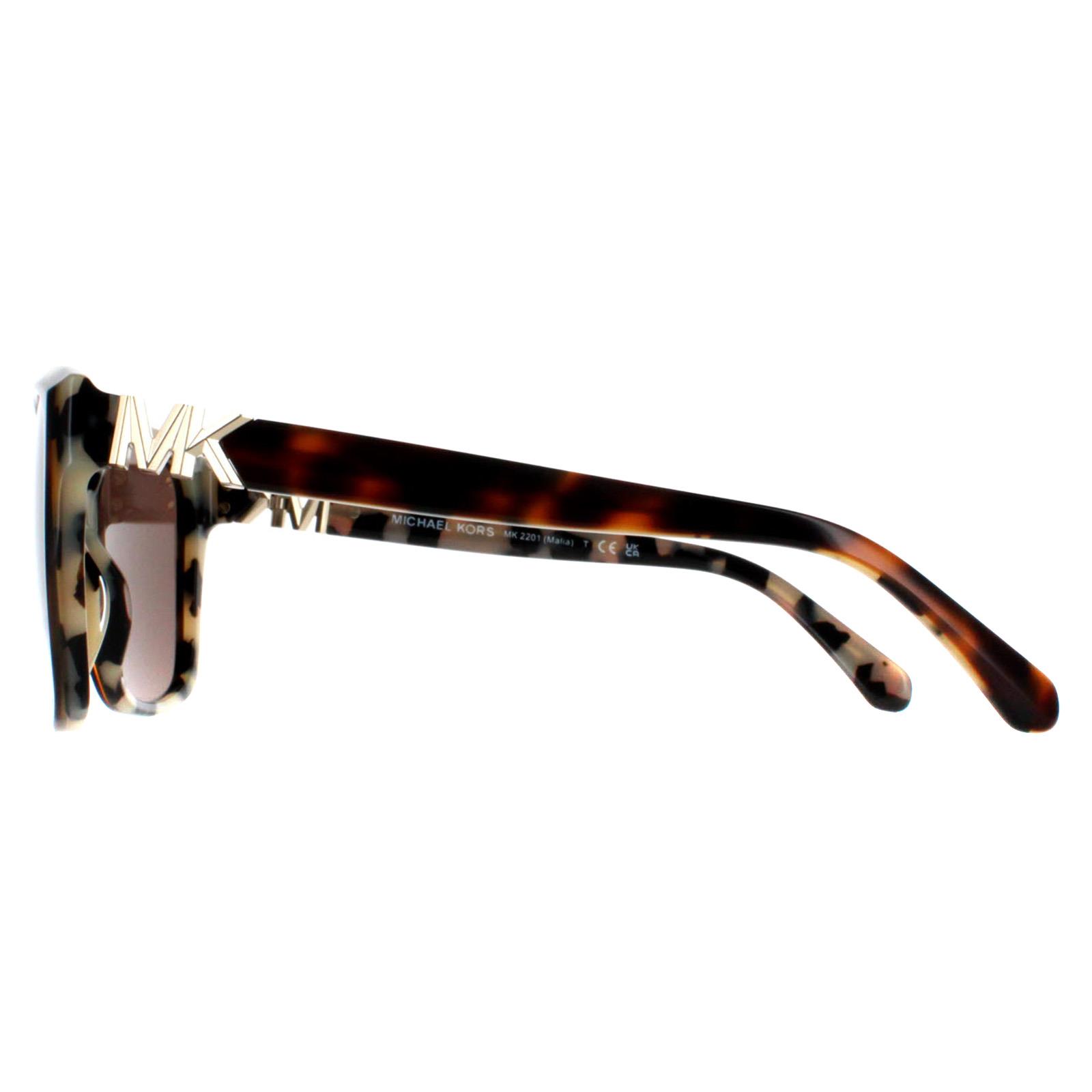 Brown Square Dark Tortoise and Cream Tortoise Brown MK2201 Malia, Image 3 of 4
